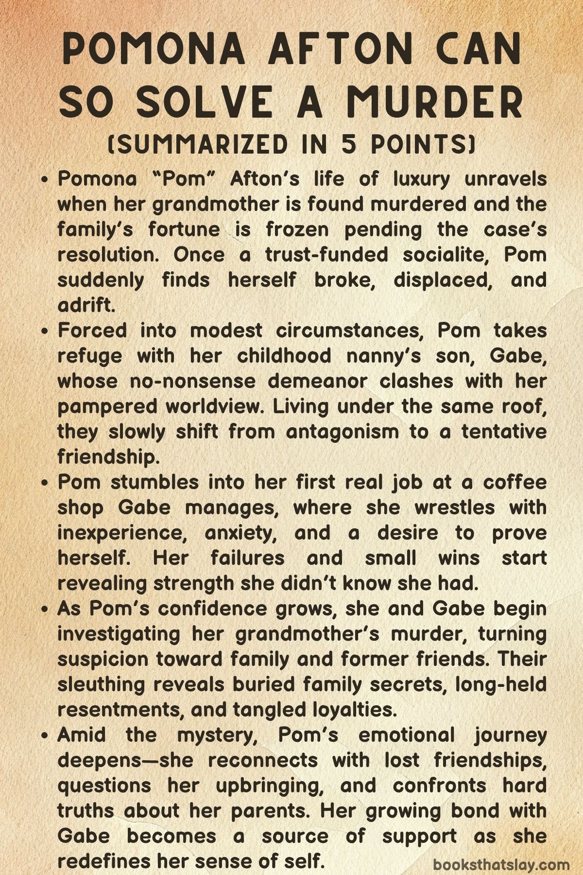 Pomona Afton Can So Solve a Murder Summary, Characters and Themes