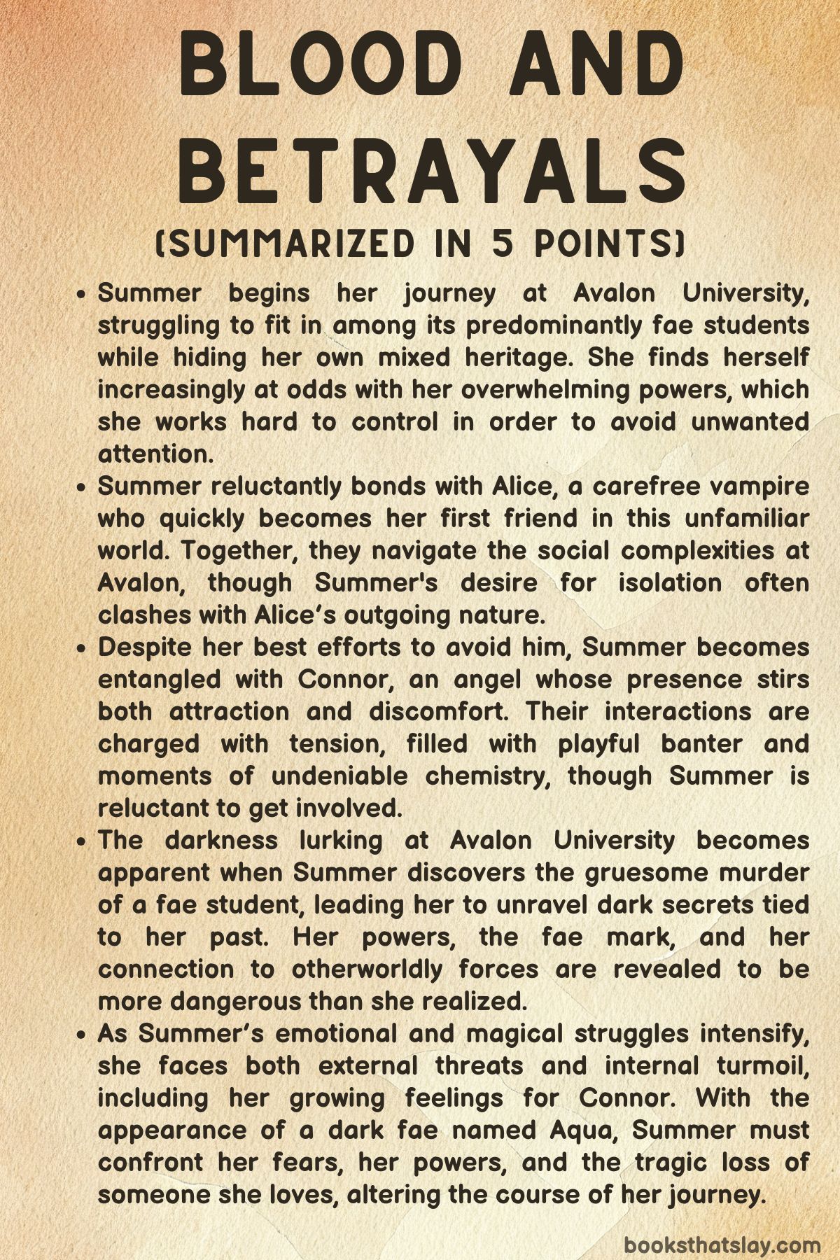 Blood and Betrayals Summary, Characters and Themes