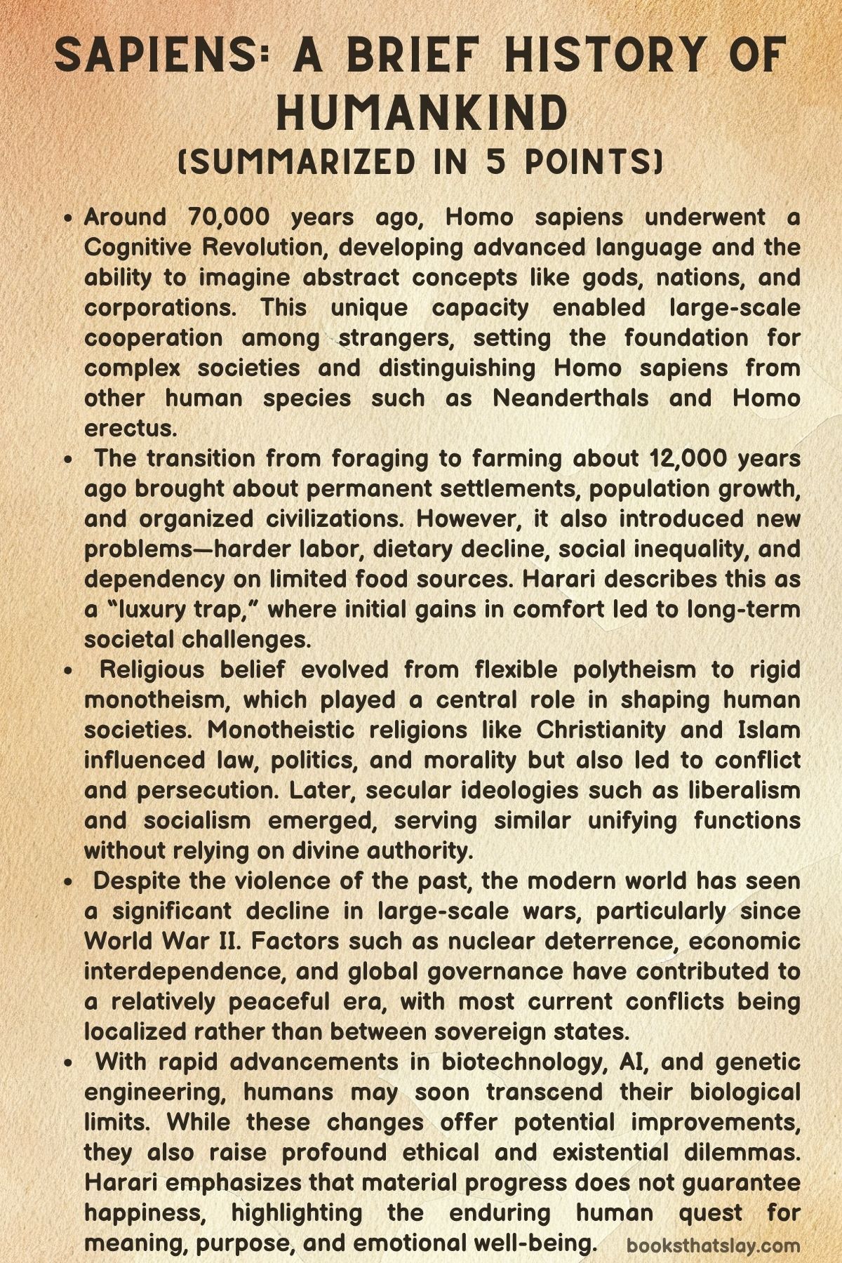 Sapiens Book Summary