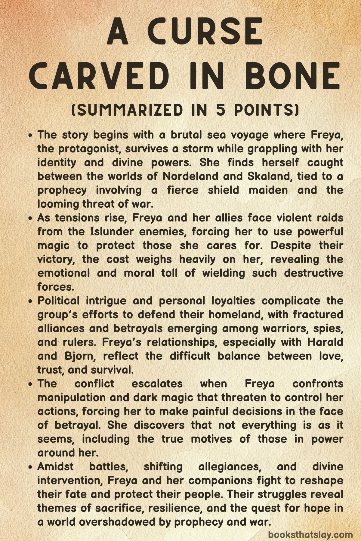 A Curse Carved in Bone Summary