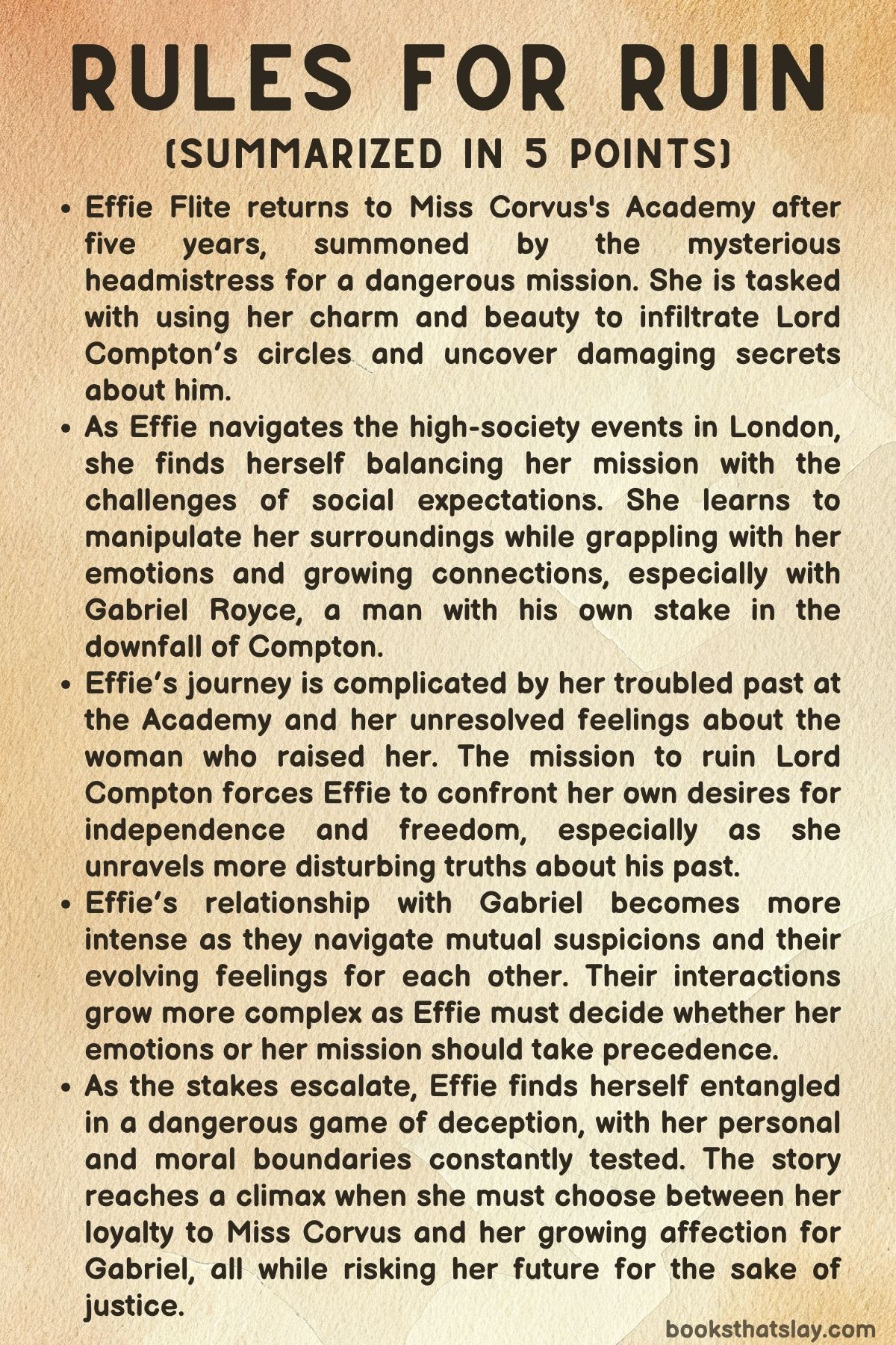 Rules for Ruin Summary