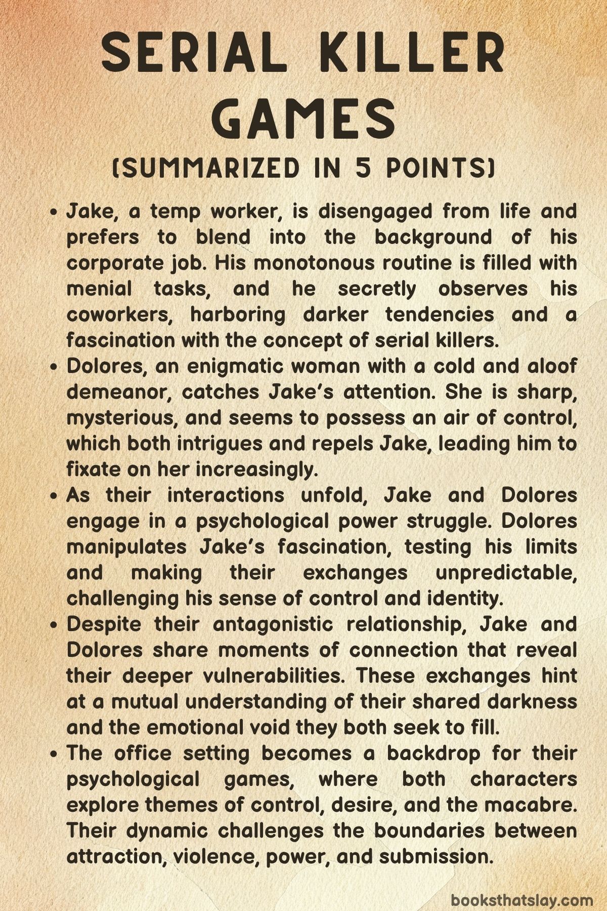 Serial Killer Games Summary