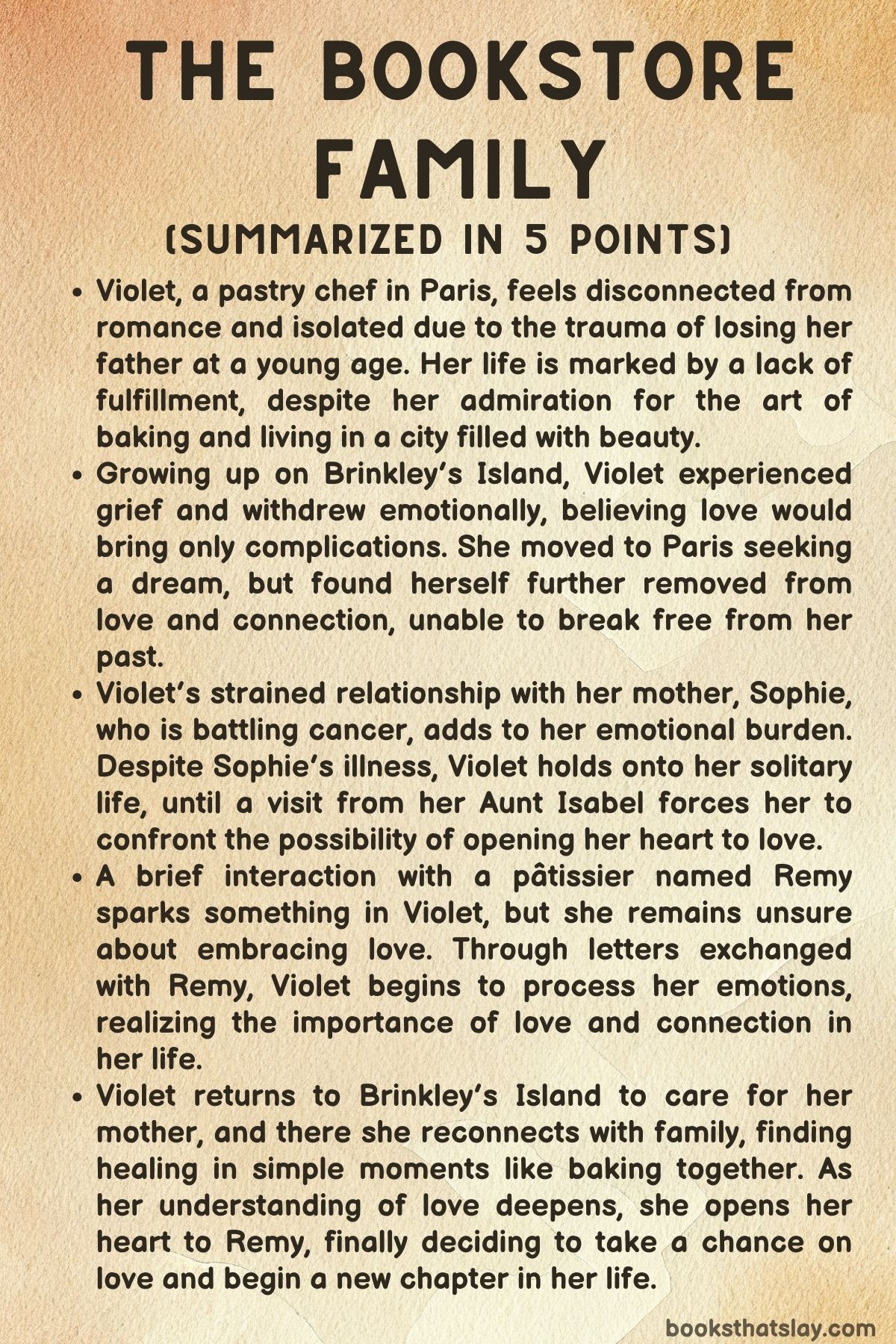 The Bookstore Family Summary