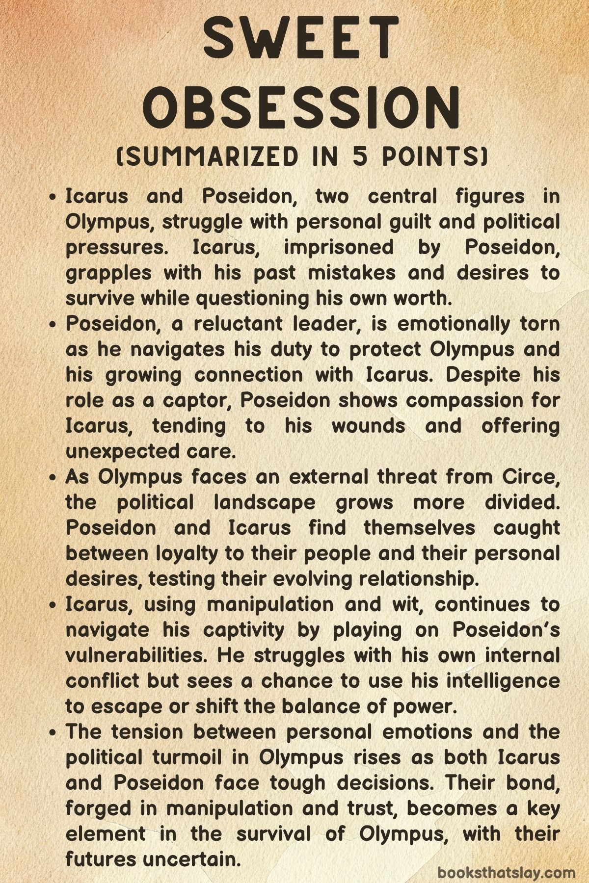Sweet Obsession Summary