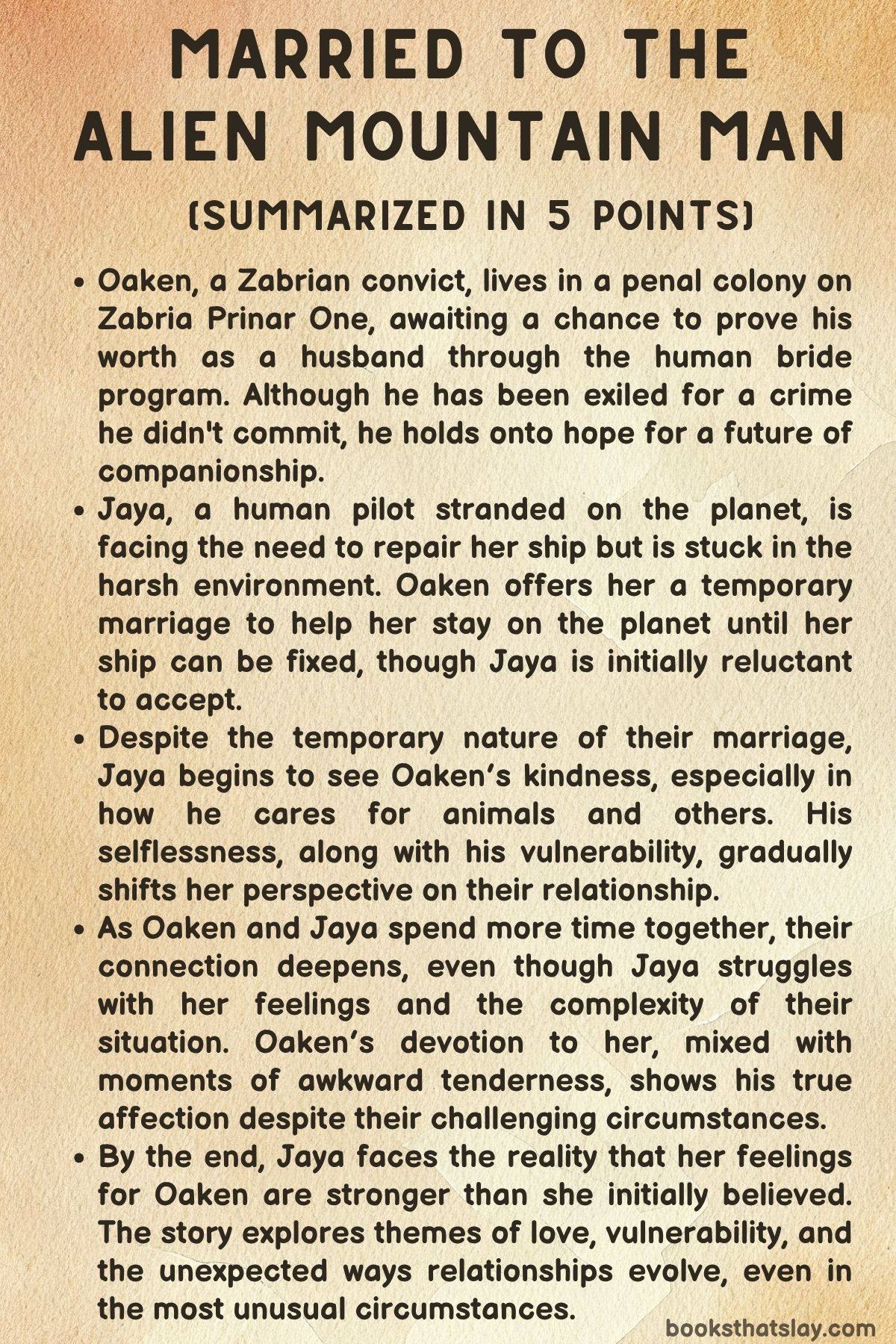 Married to the Alien Mountain Man Summary