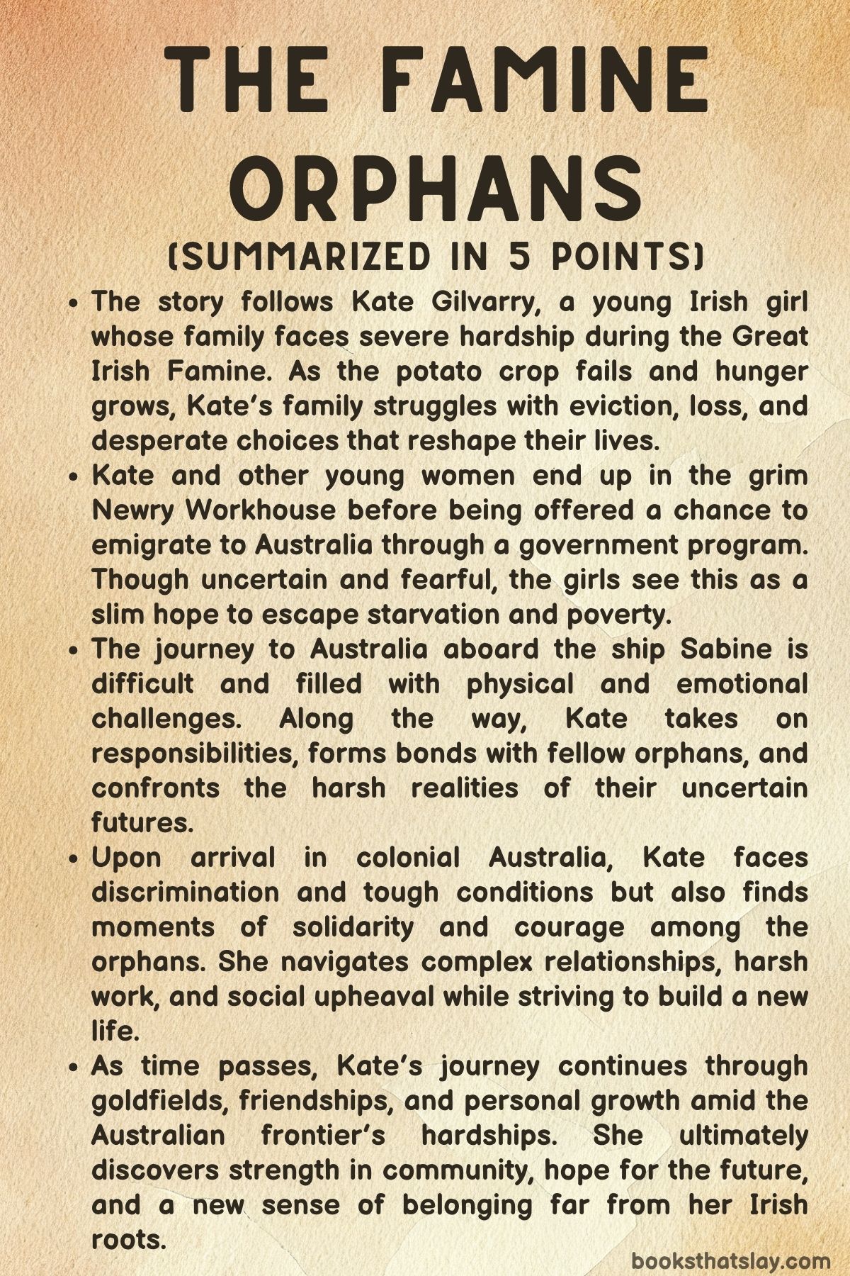 The famine Orphans Summary