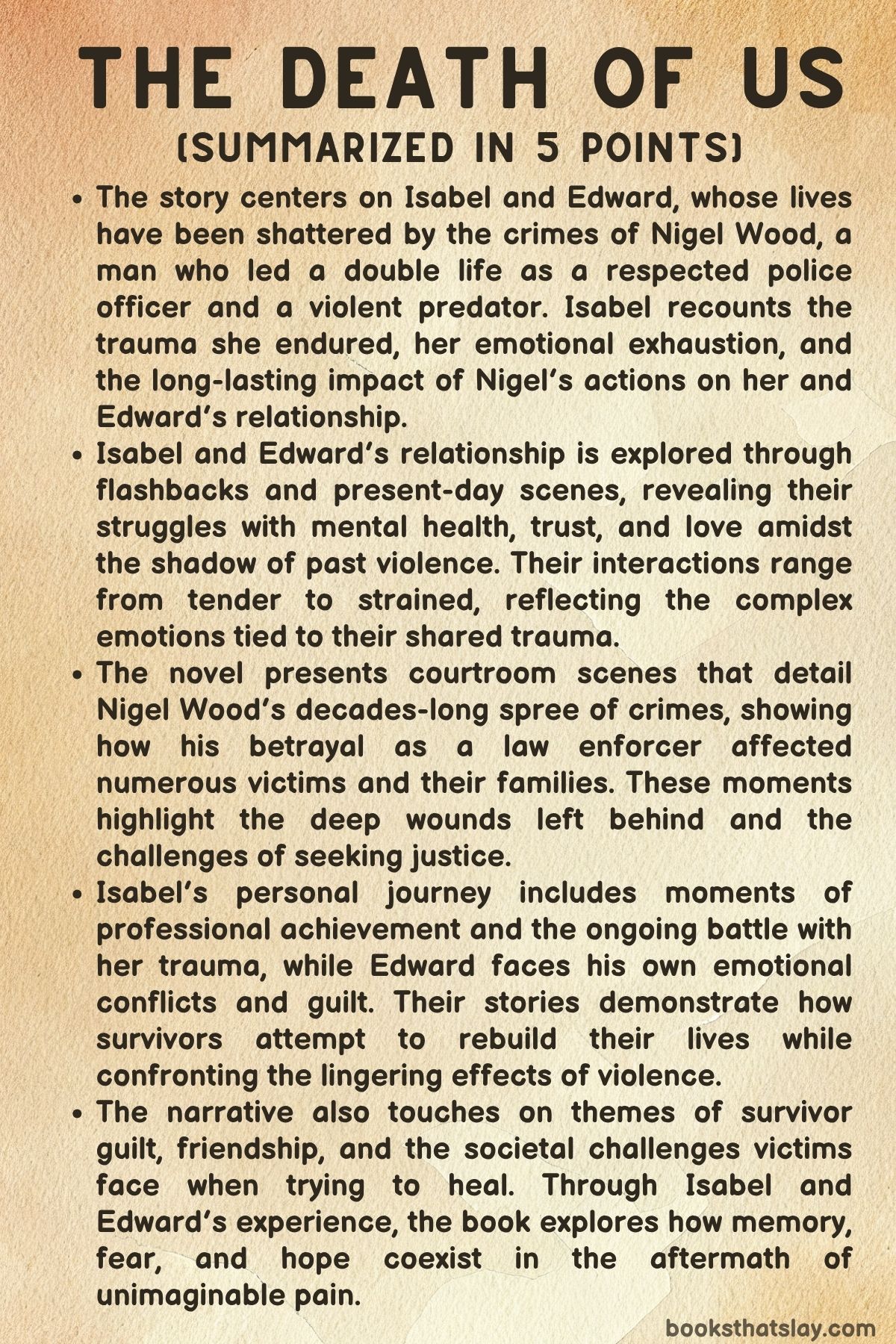 The Death of Us Summary