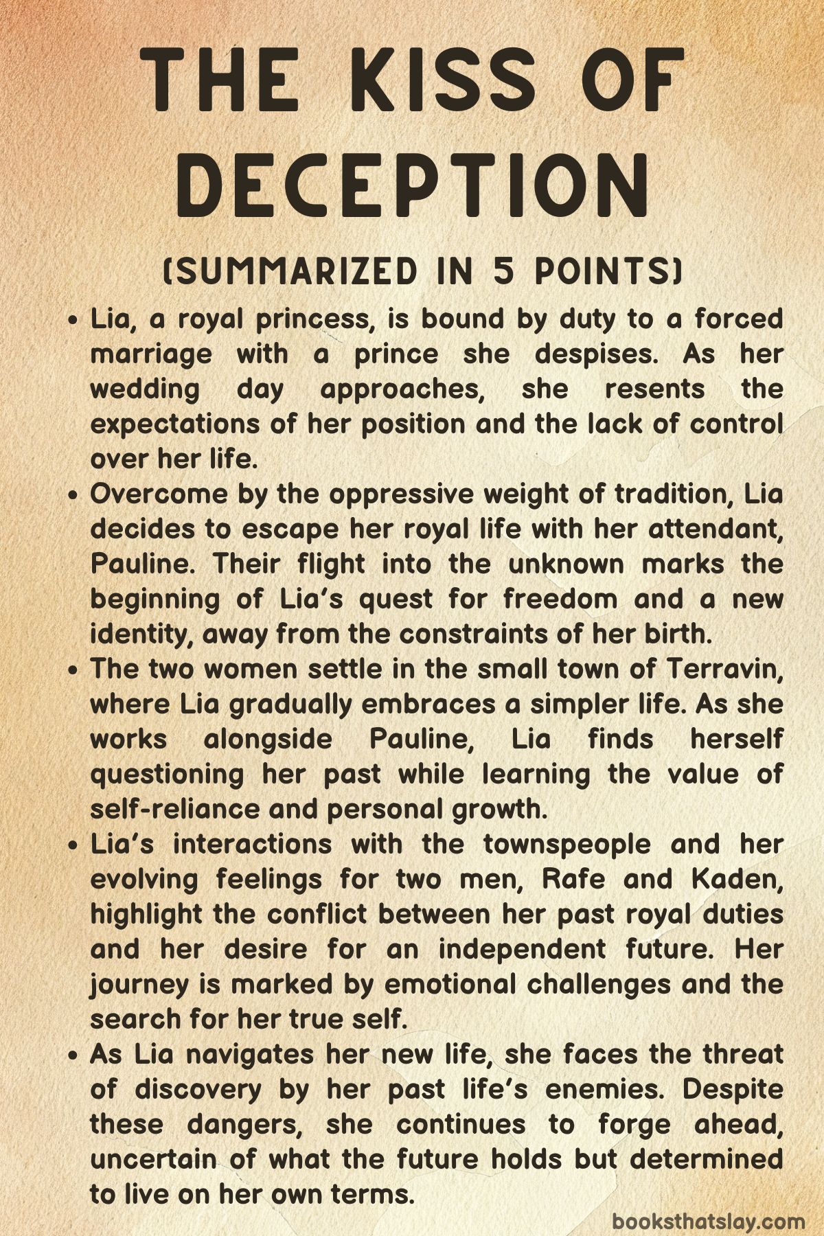 The Kiss of Deception Summary