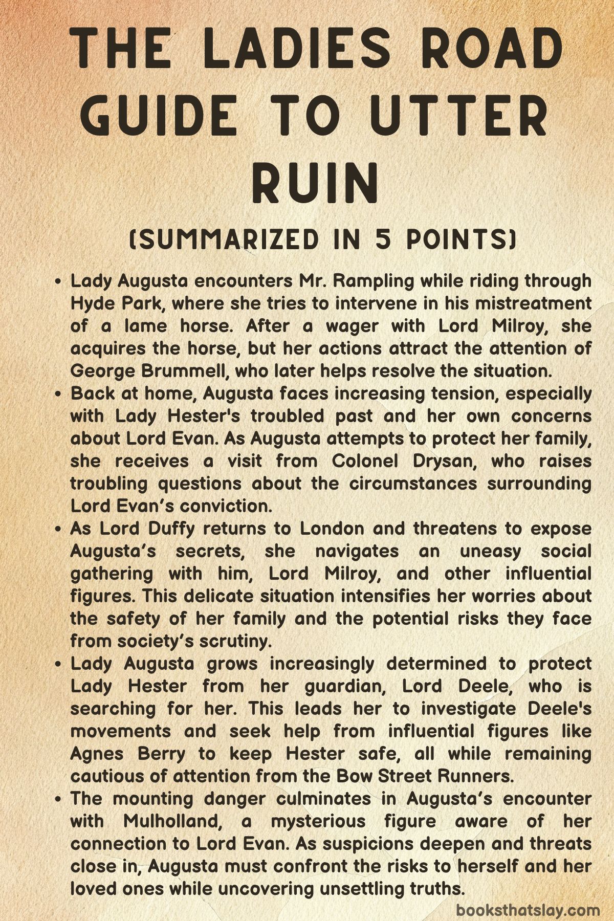 The Ladies Road Guide to Utter Ruin Summary