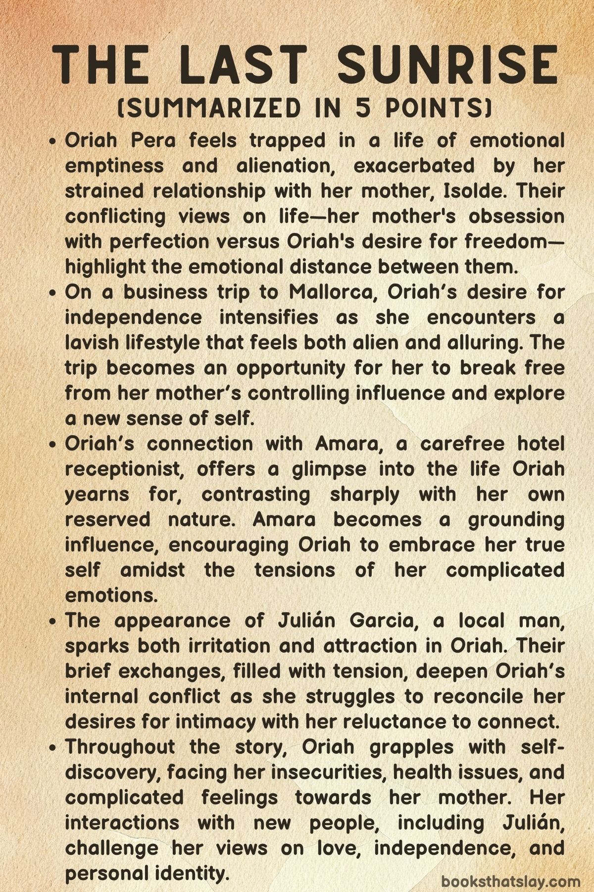 The Last Sunrise Summary Anna Todd