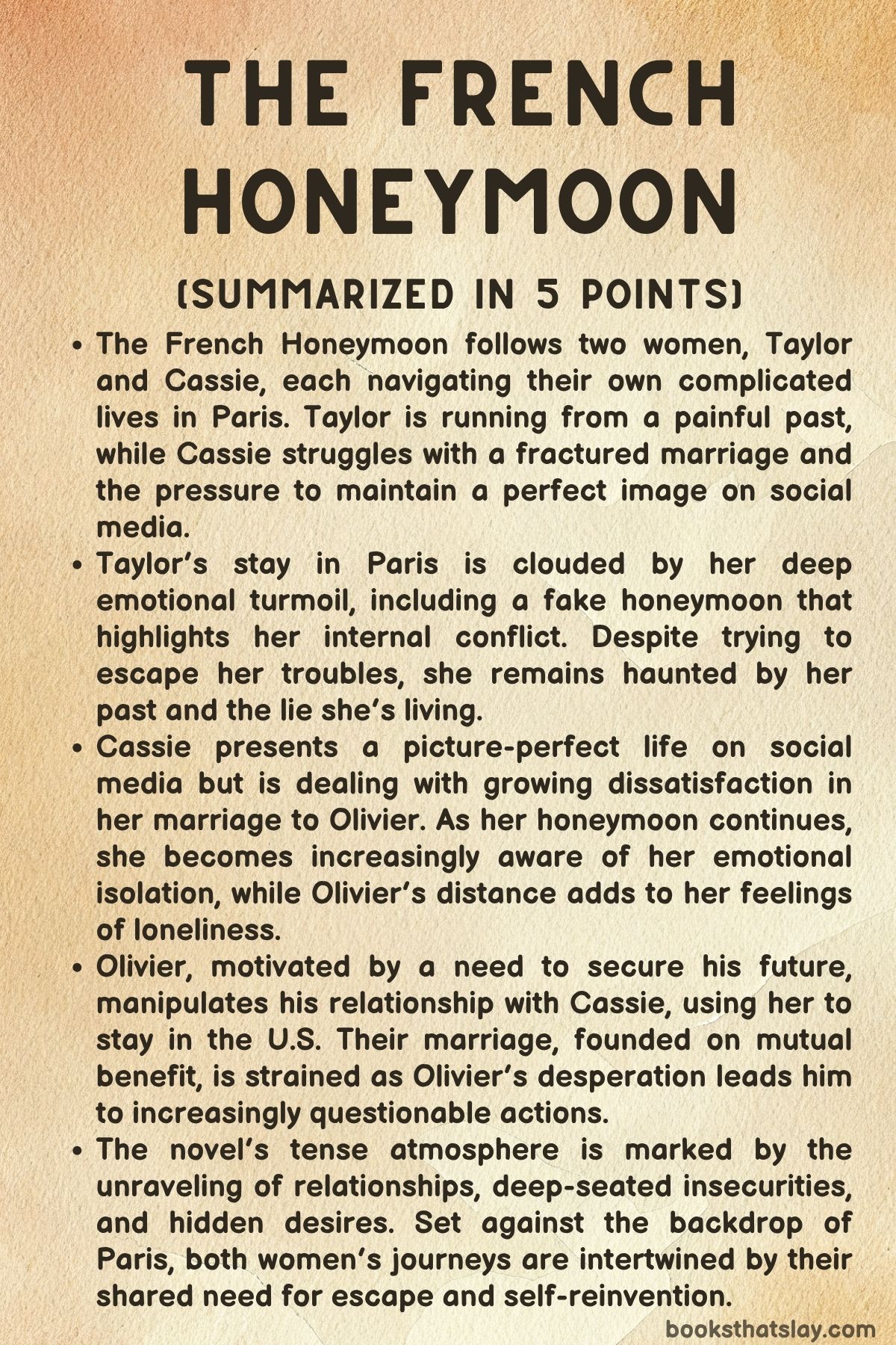 The French Honeymoon Summary
