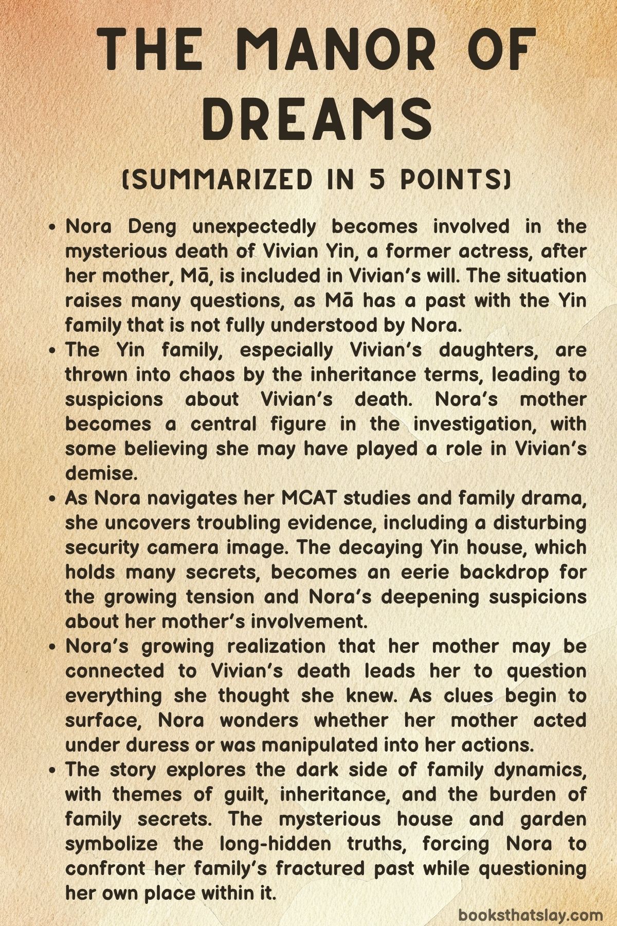 The Manor of Dreams Summary