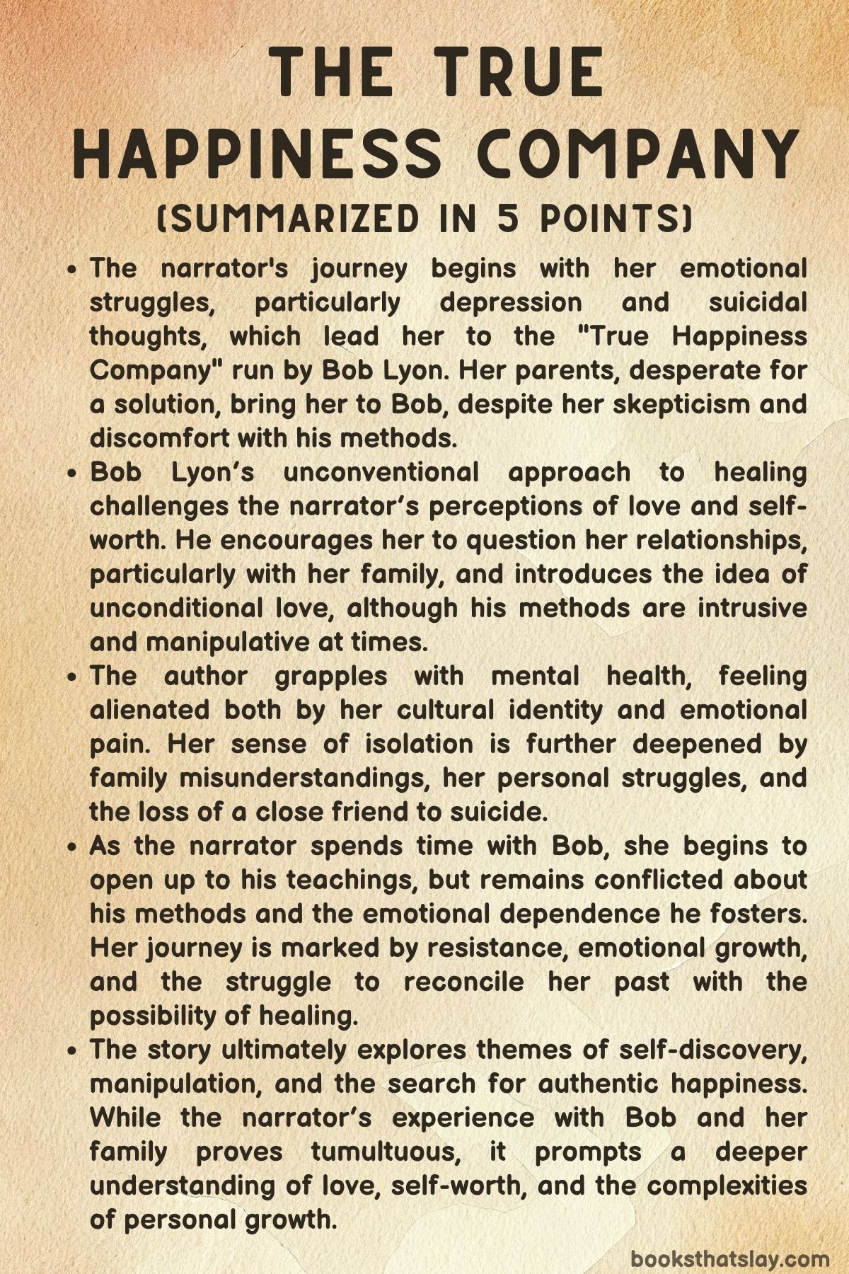 The True Happiness Company Summary and Analysis