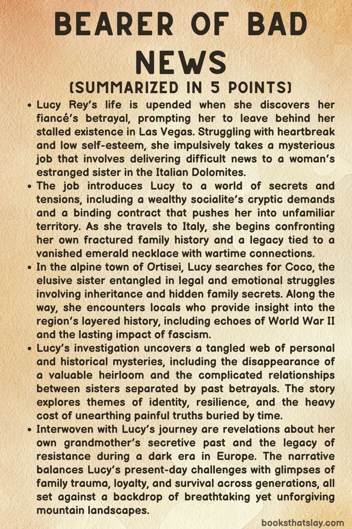 Bearer of Bad News Summary