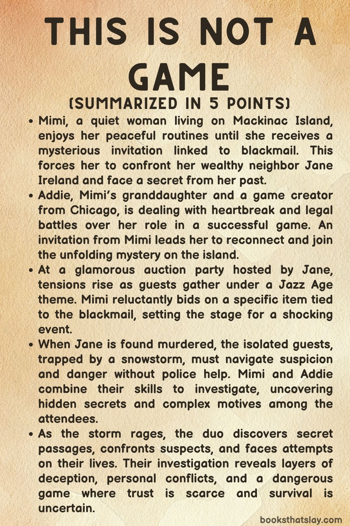 This Is Not a Game Summary