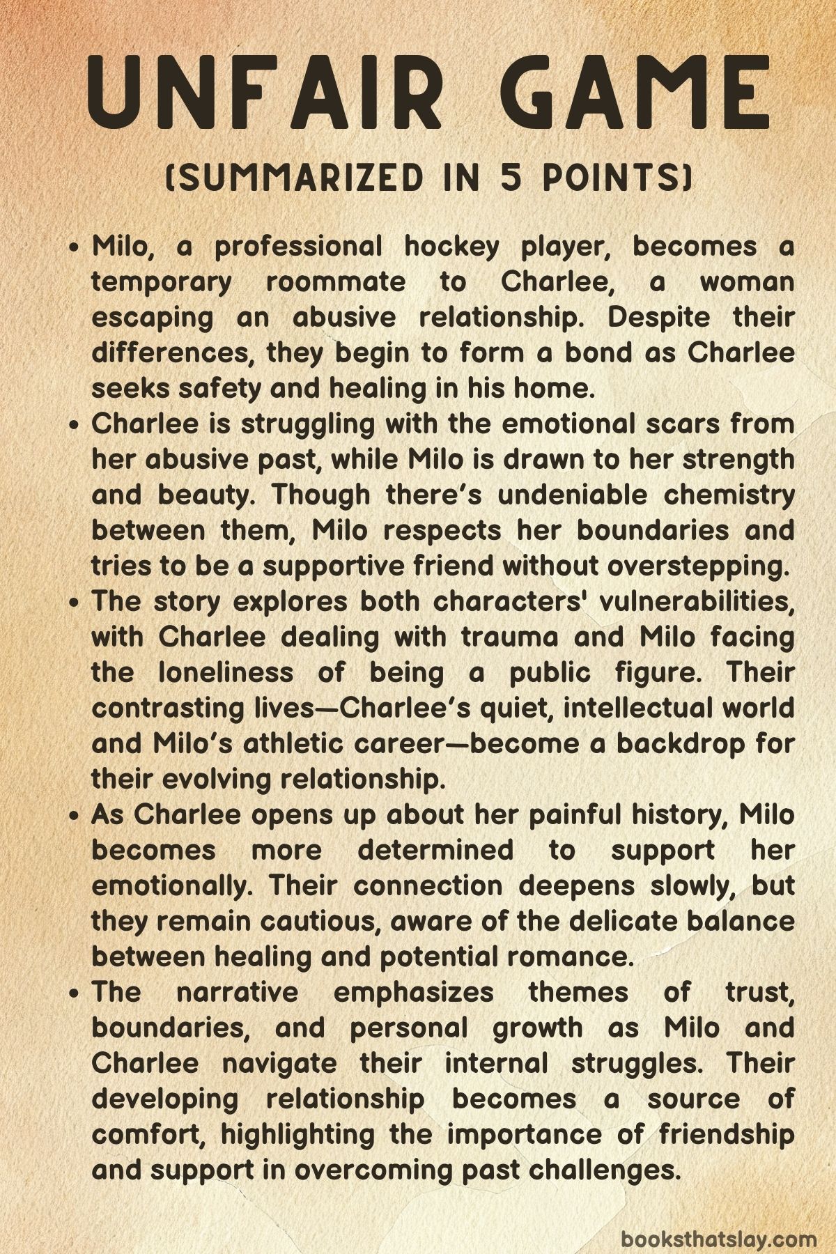 Unfair Game by Susan Renee Summary