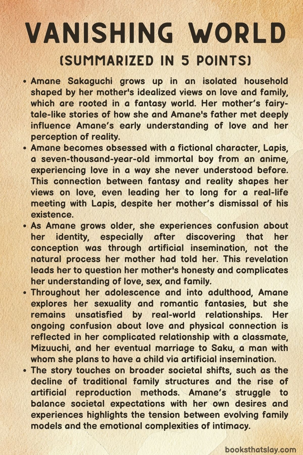 Vanishing World by Sayaka Murata Summary