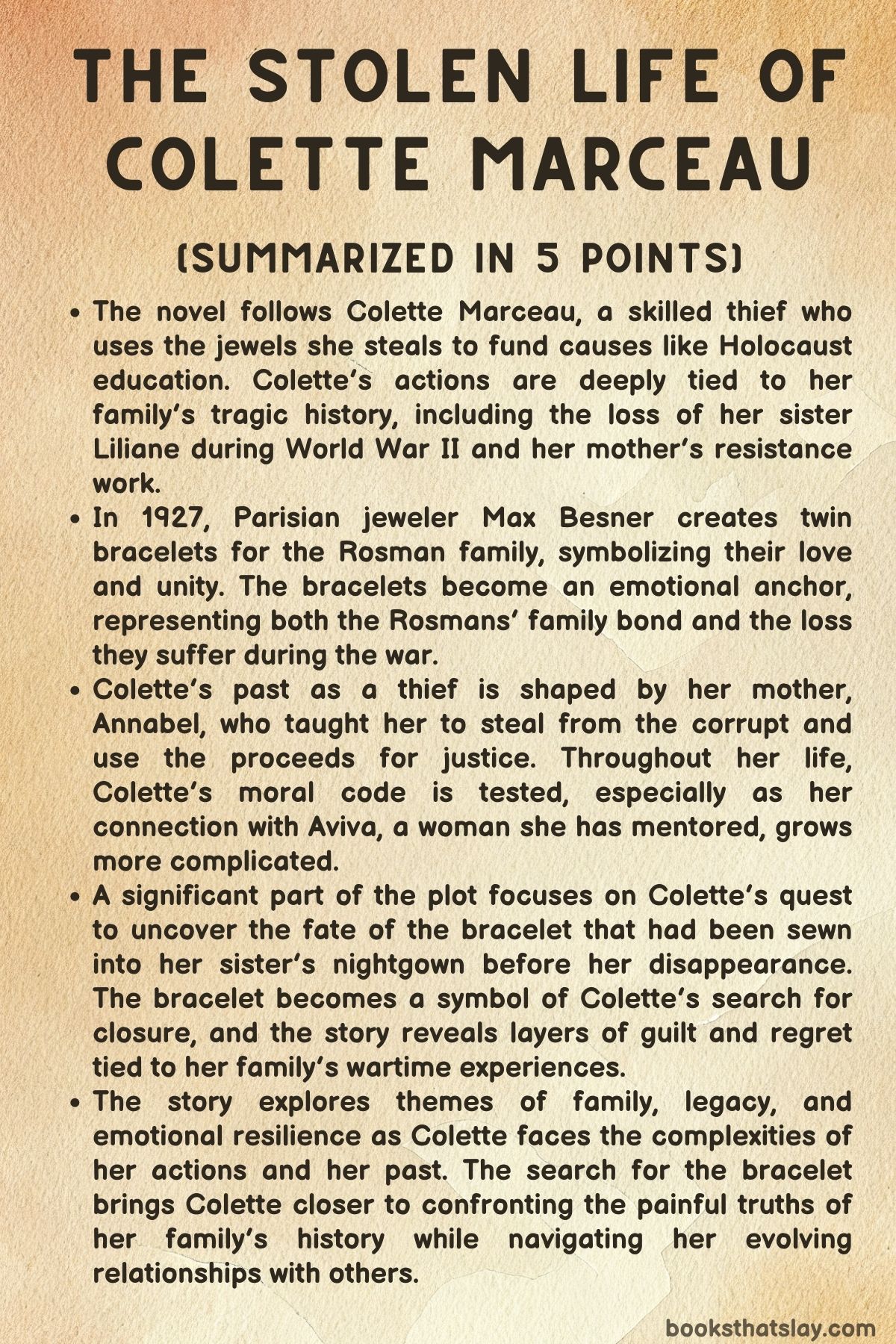 The Stolen Life of Colette Marceau Summary