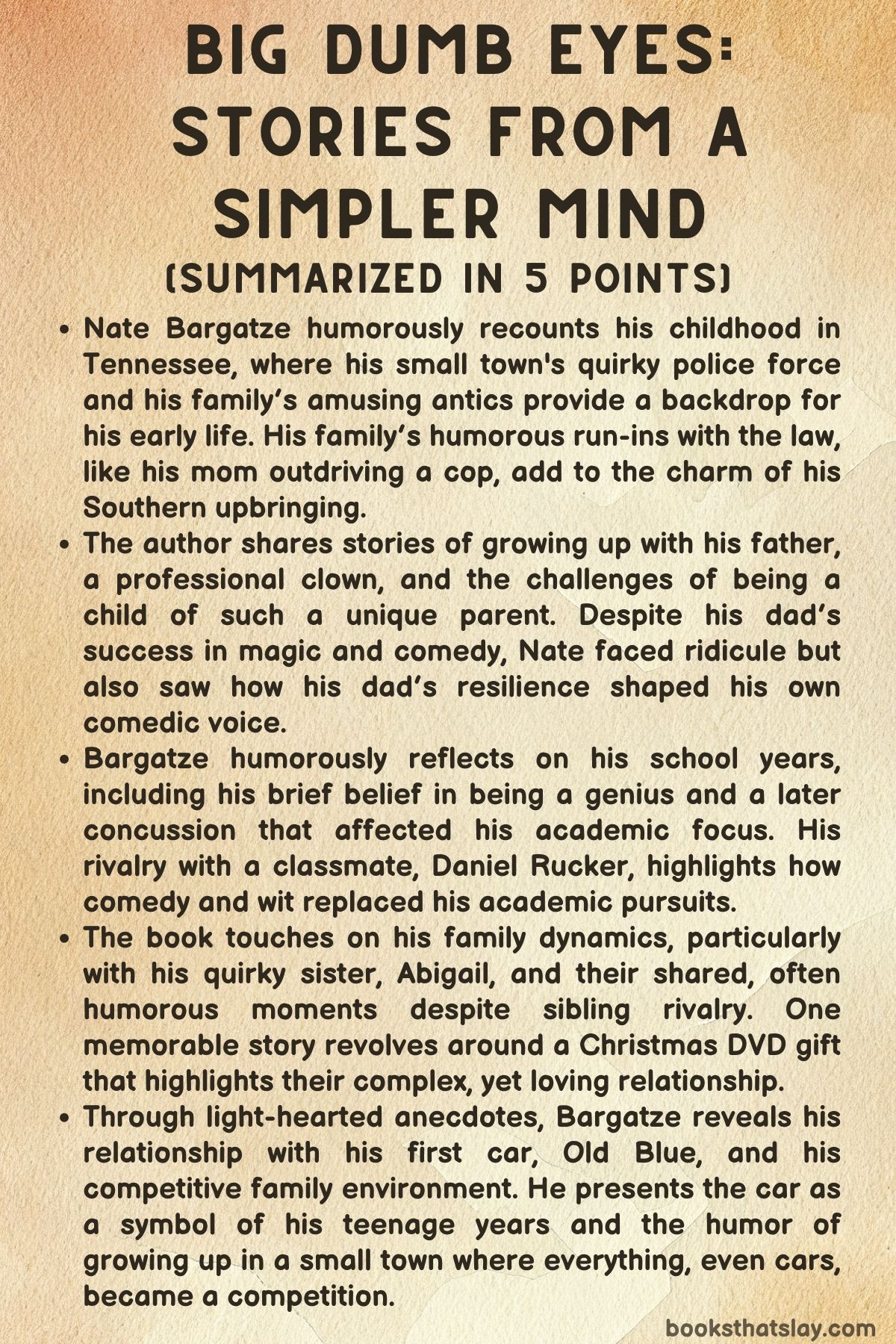 Big Dumb Eyes Summary and Analysis
