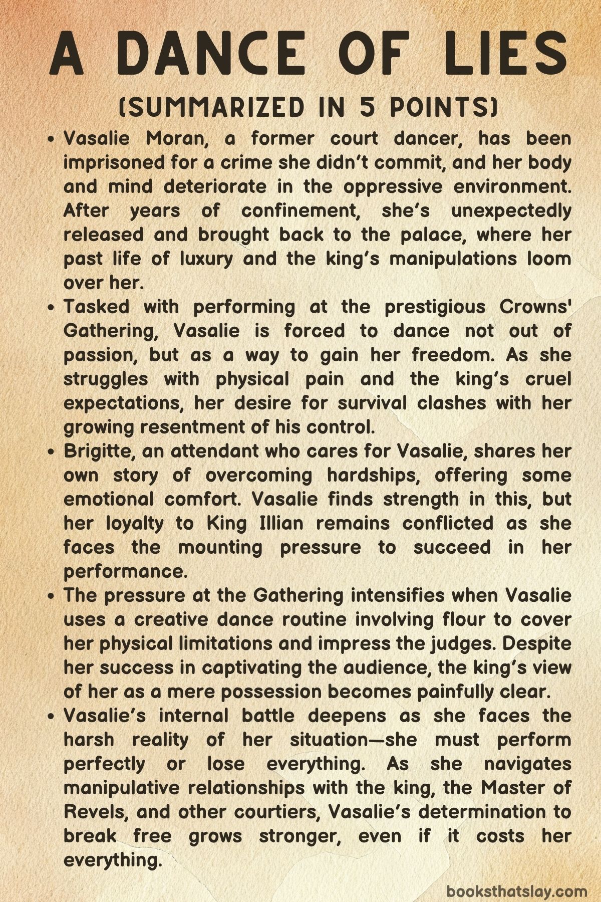A Dance of Lies Summary
