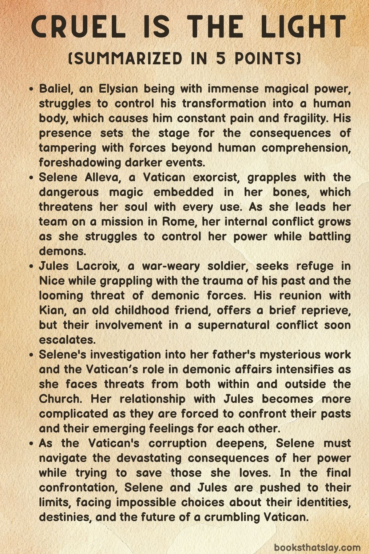 Cruel Is the Light Summary