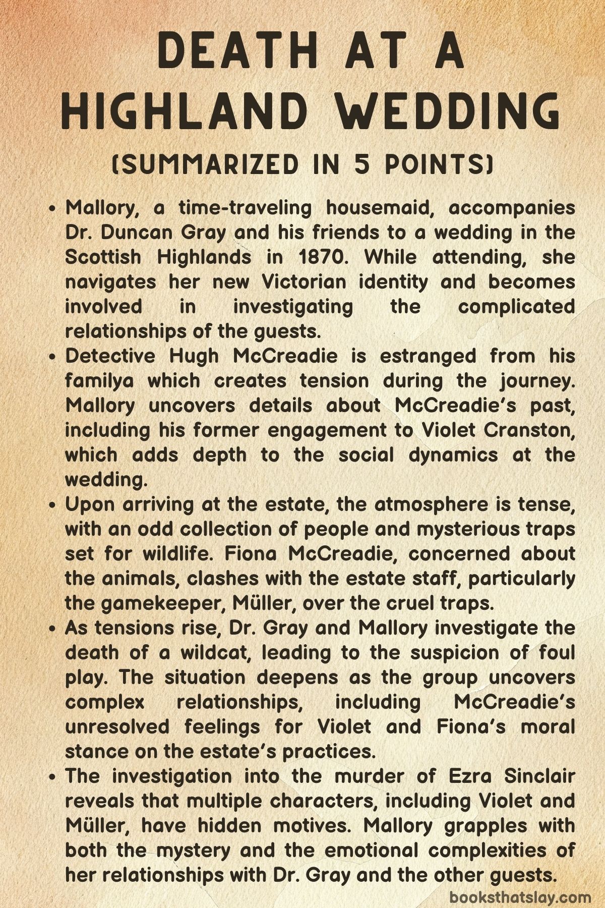 Death at a Highland Wedding Summary