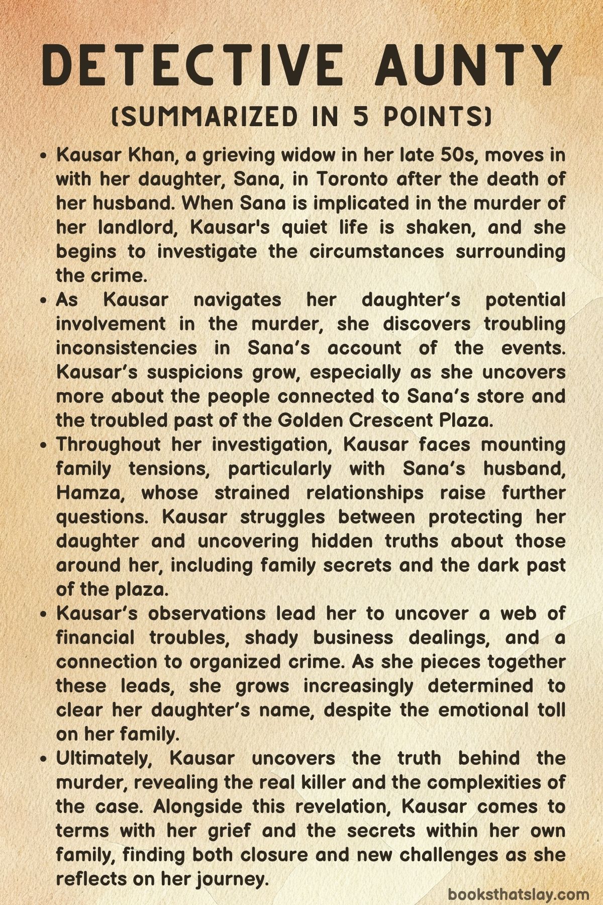 Detective Aunty by Uzma Jalaluddin Summary