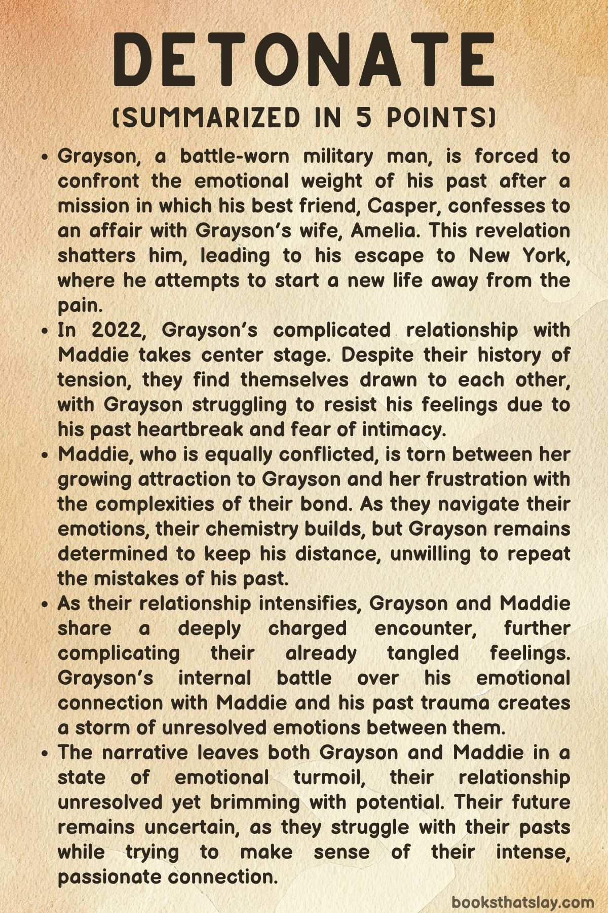 Detonate by Luna Mason Summary