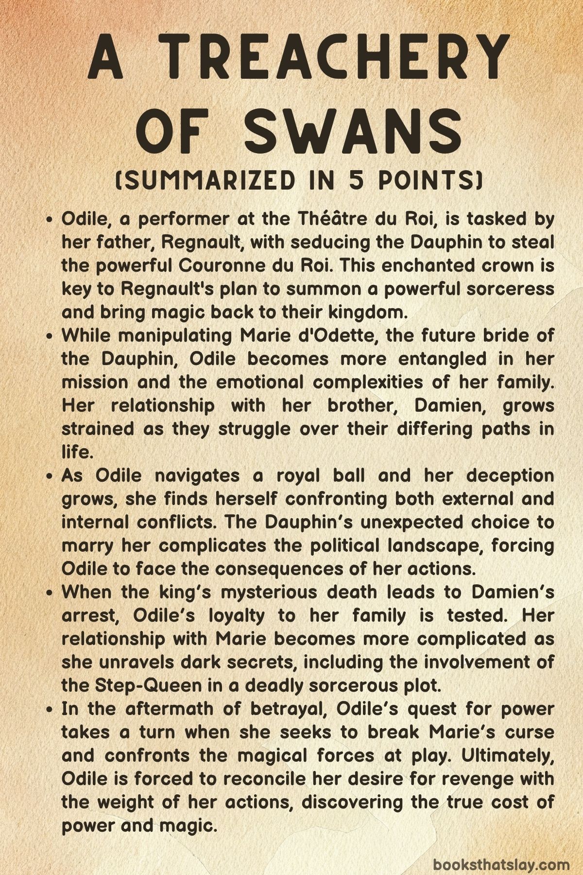 A Treachery of Swans Summary