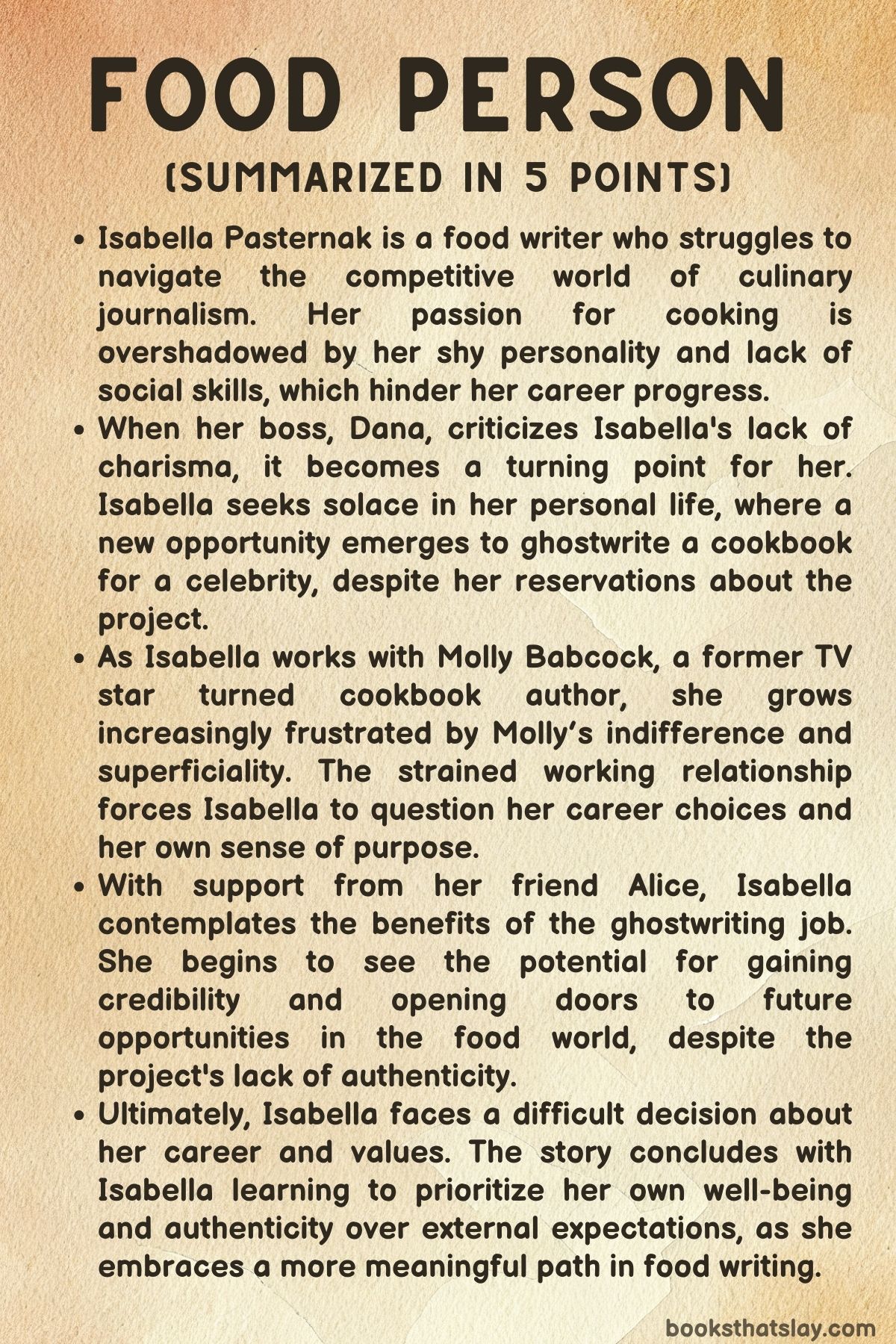 Food Person by Adam Roberts Summary