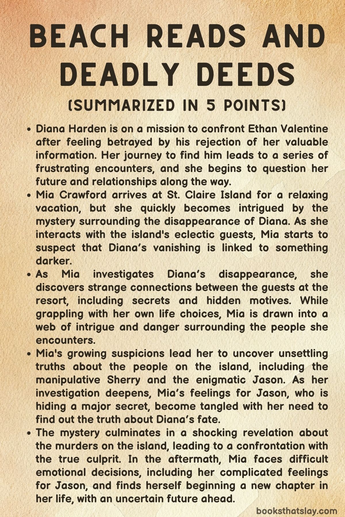 Beach Reads and Deadly Deeds Summary