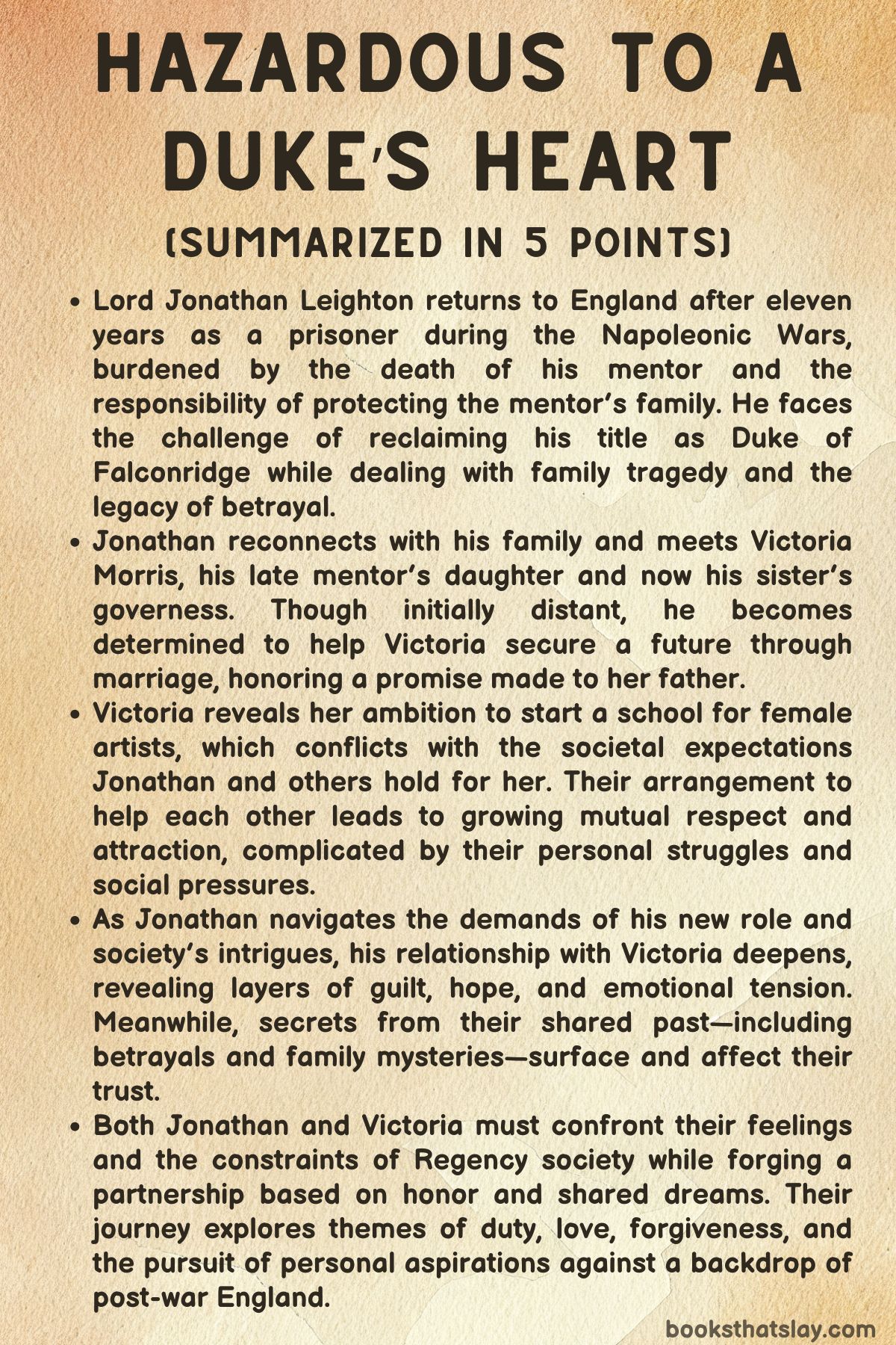 Hazardous to a Duke’s Heart Summary