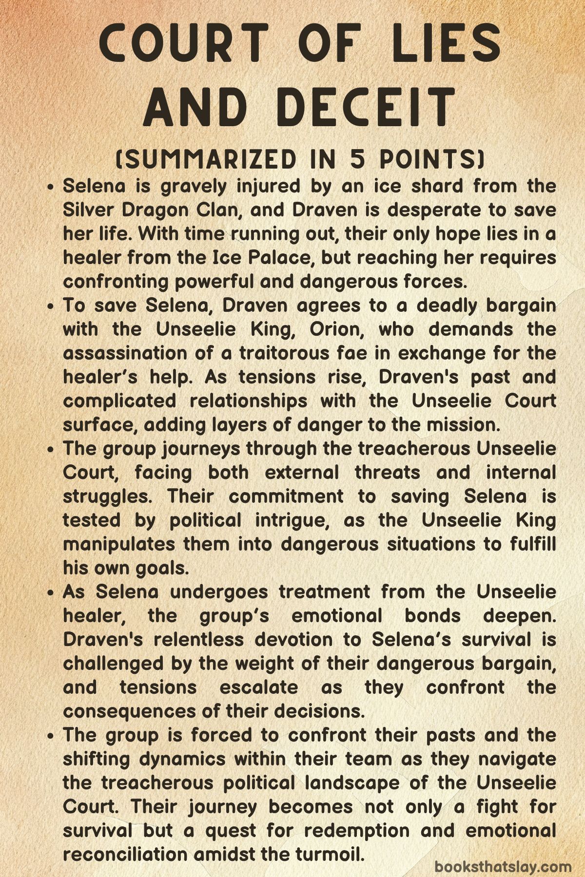 Court of Lies and Deceit Summary