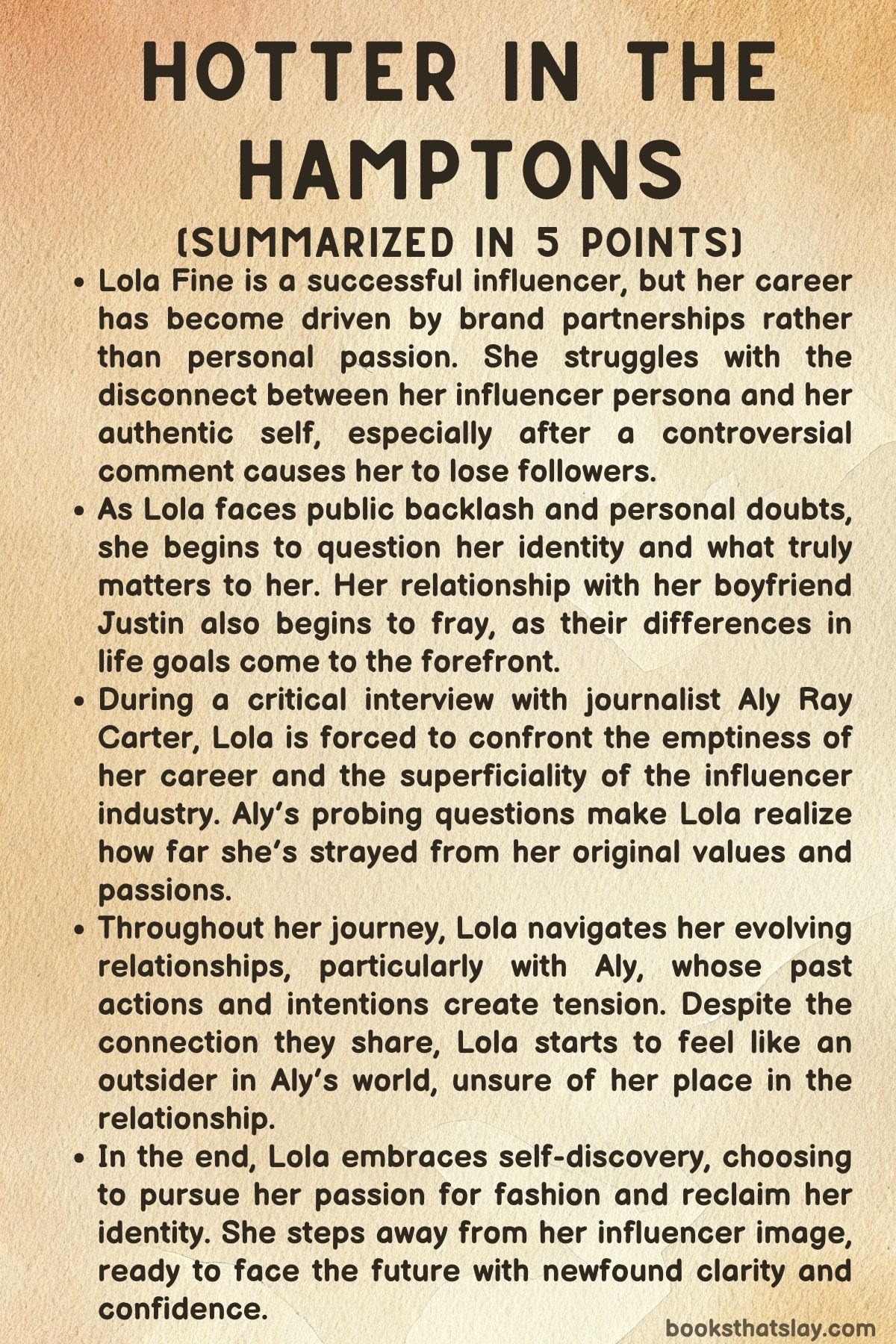 Hotter in the Hamptons Summary