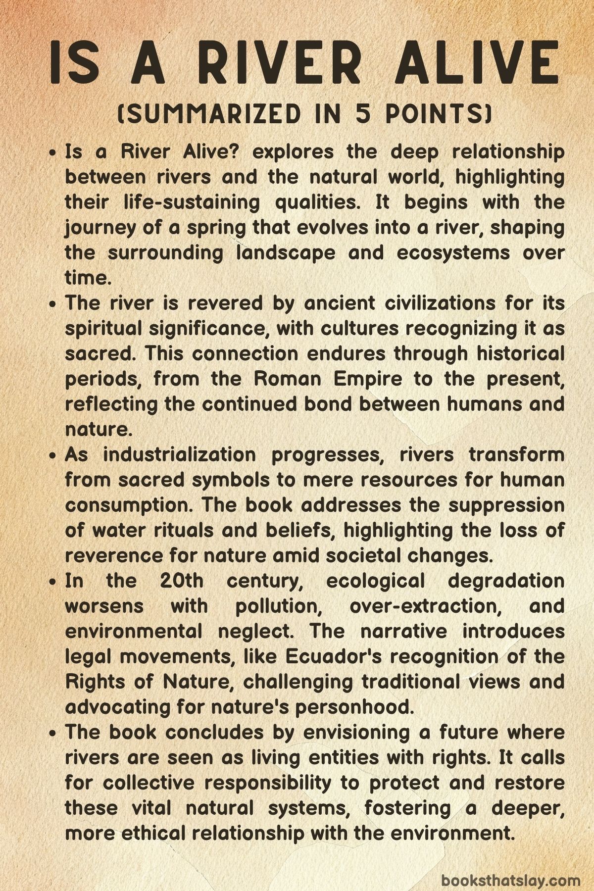 Is a River Alive Summary