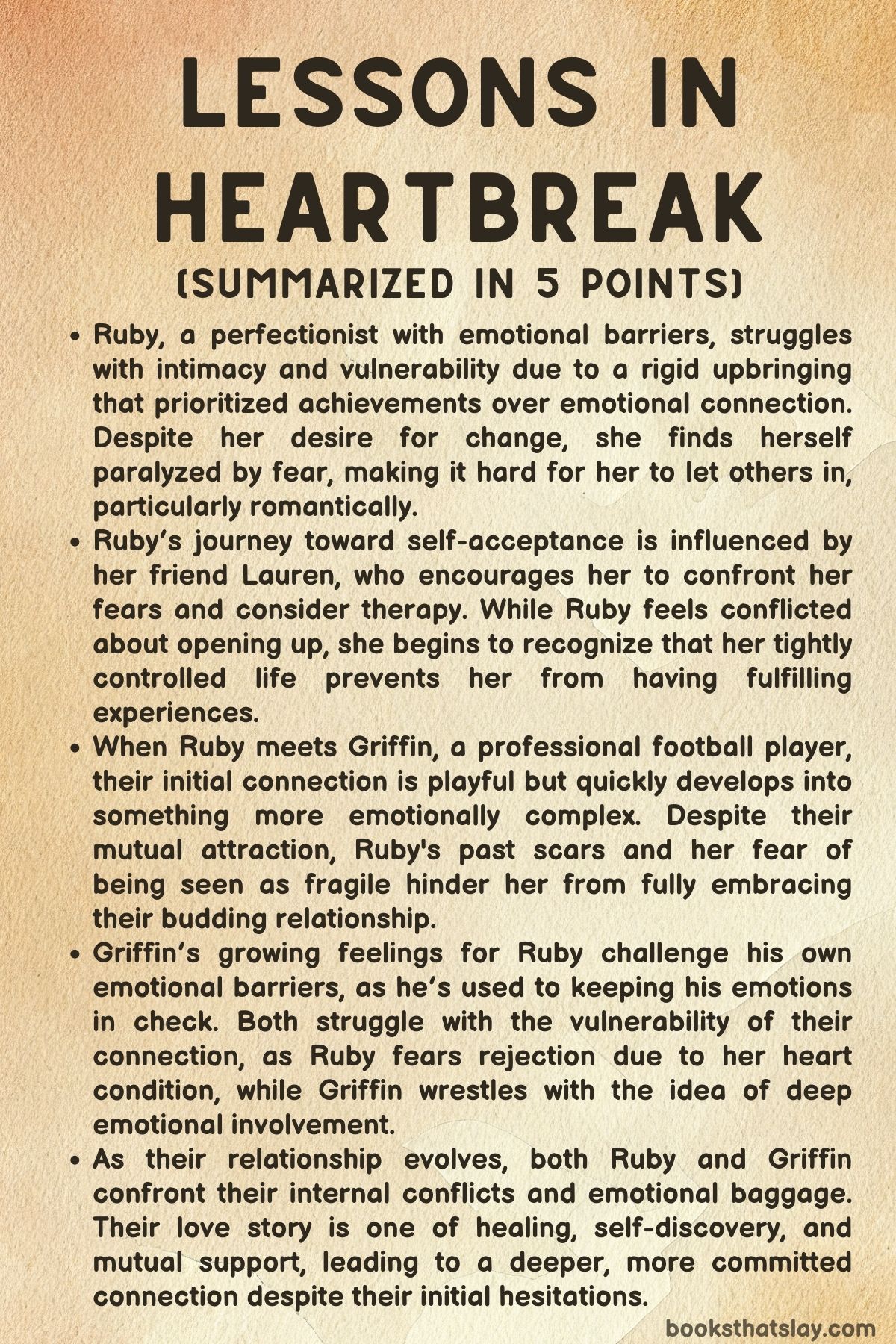 Lessons in Heartbreak Summary