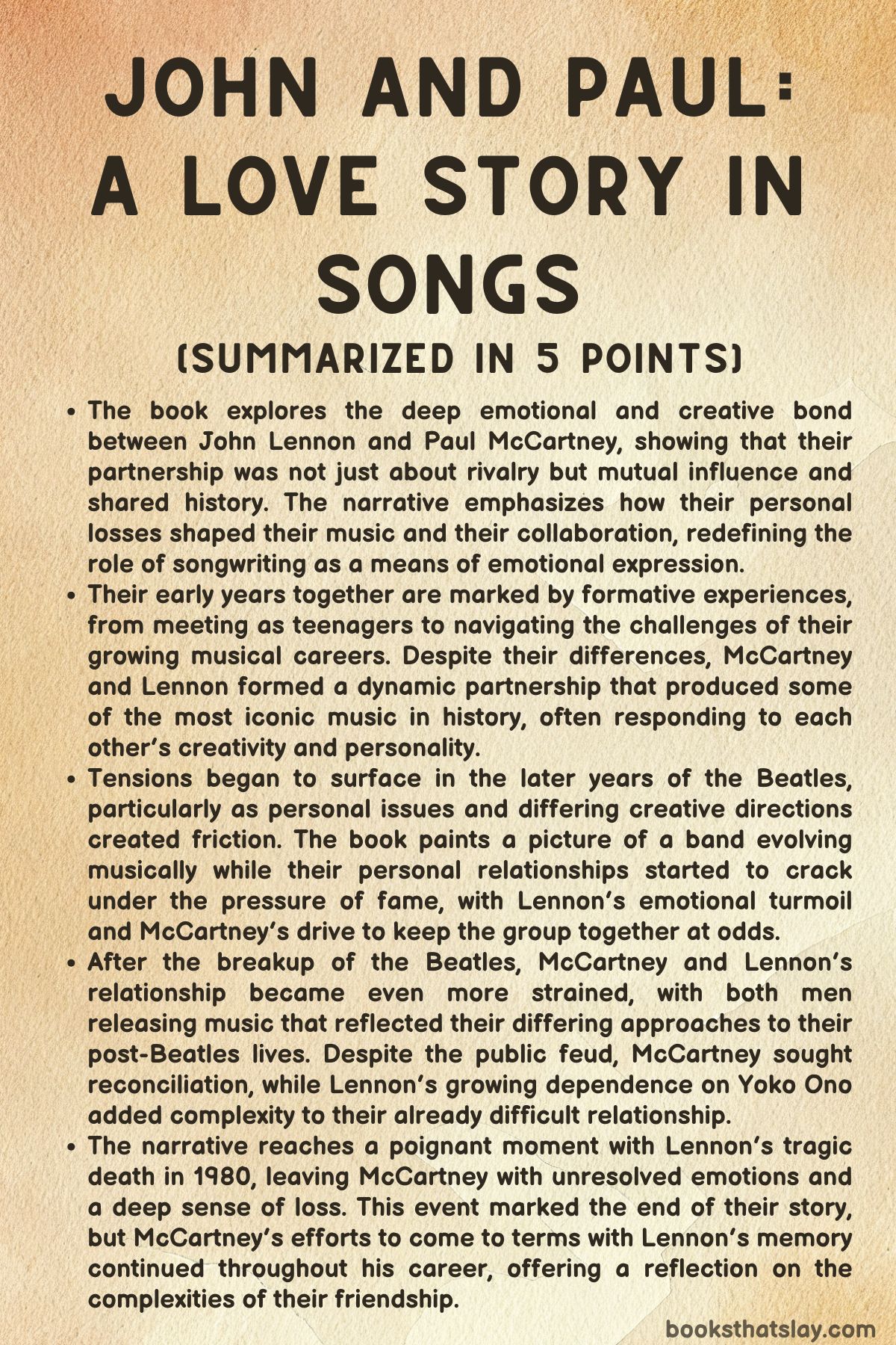 John and Paul:A Love Story in Songs Summary