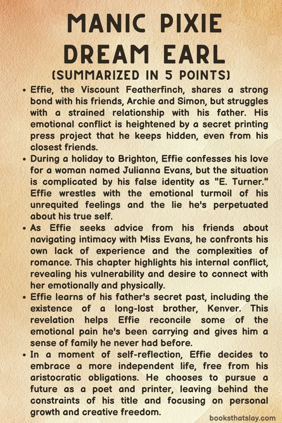 Manic Pixie Dream Earl Summary