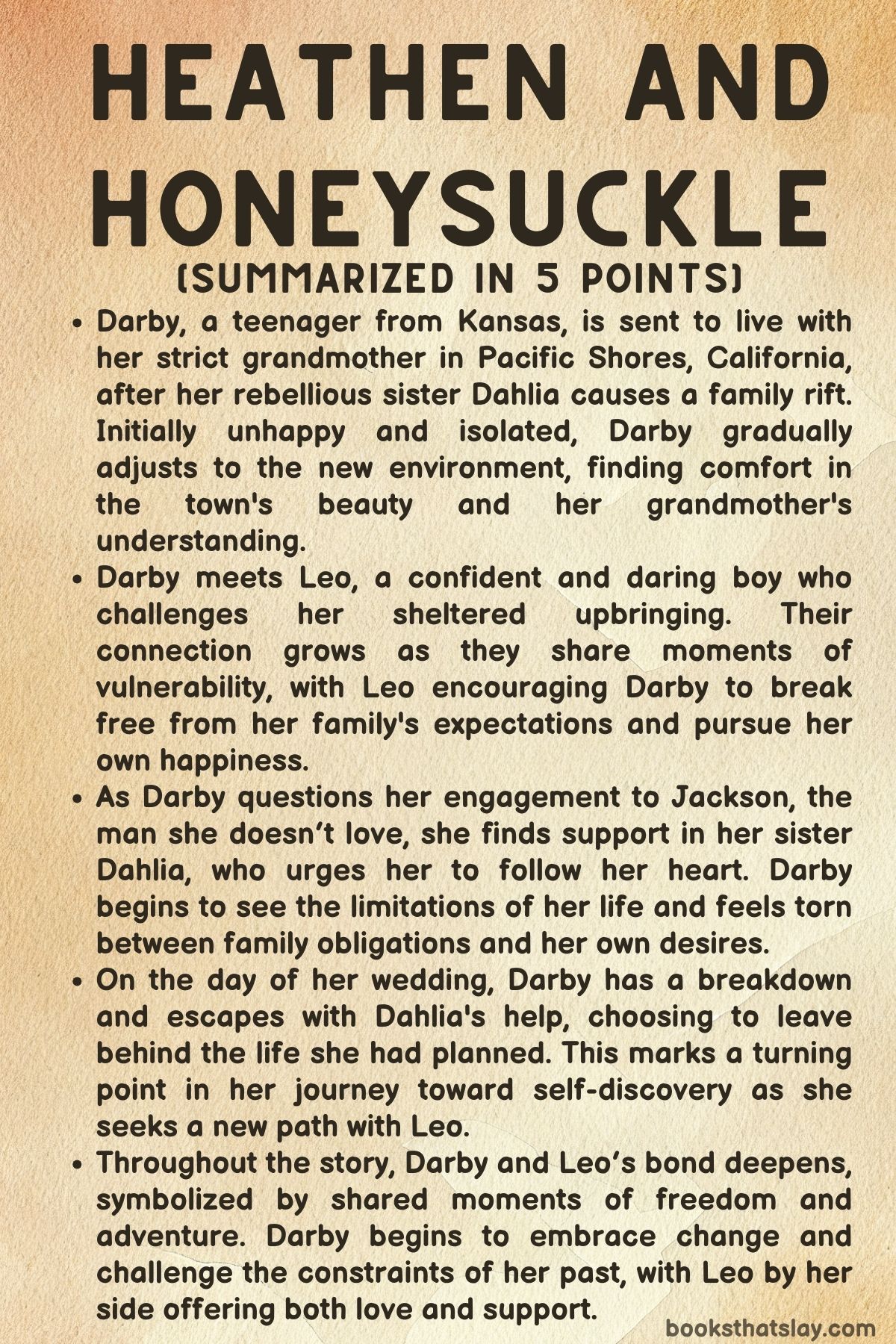 Heathen and Honeysuckle Summary, Characters and Themes