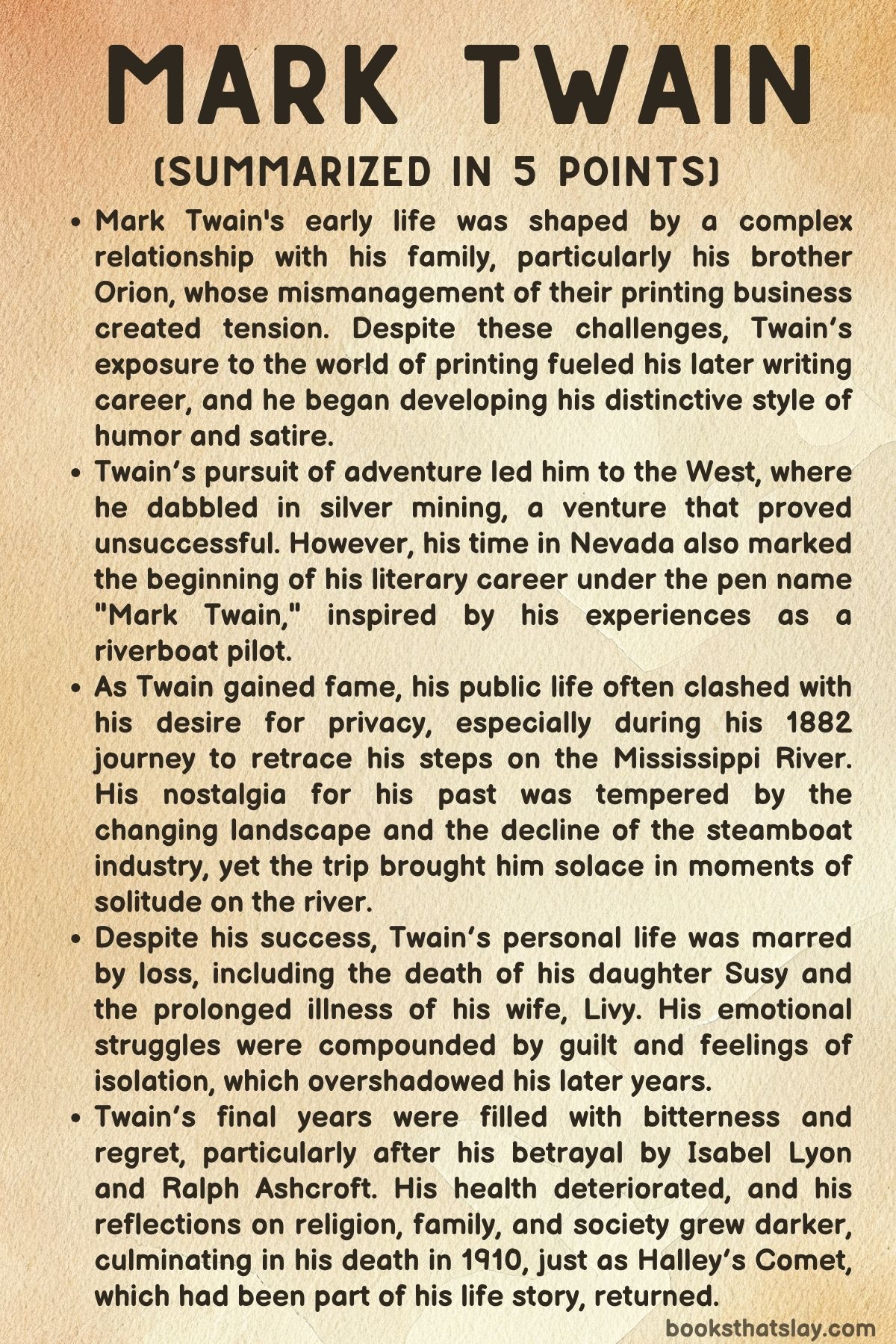 Mark Twain by Ron Chernow Summary