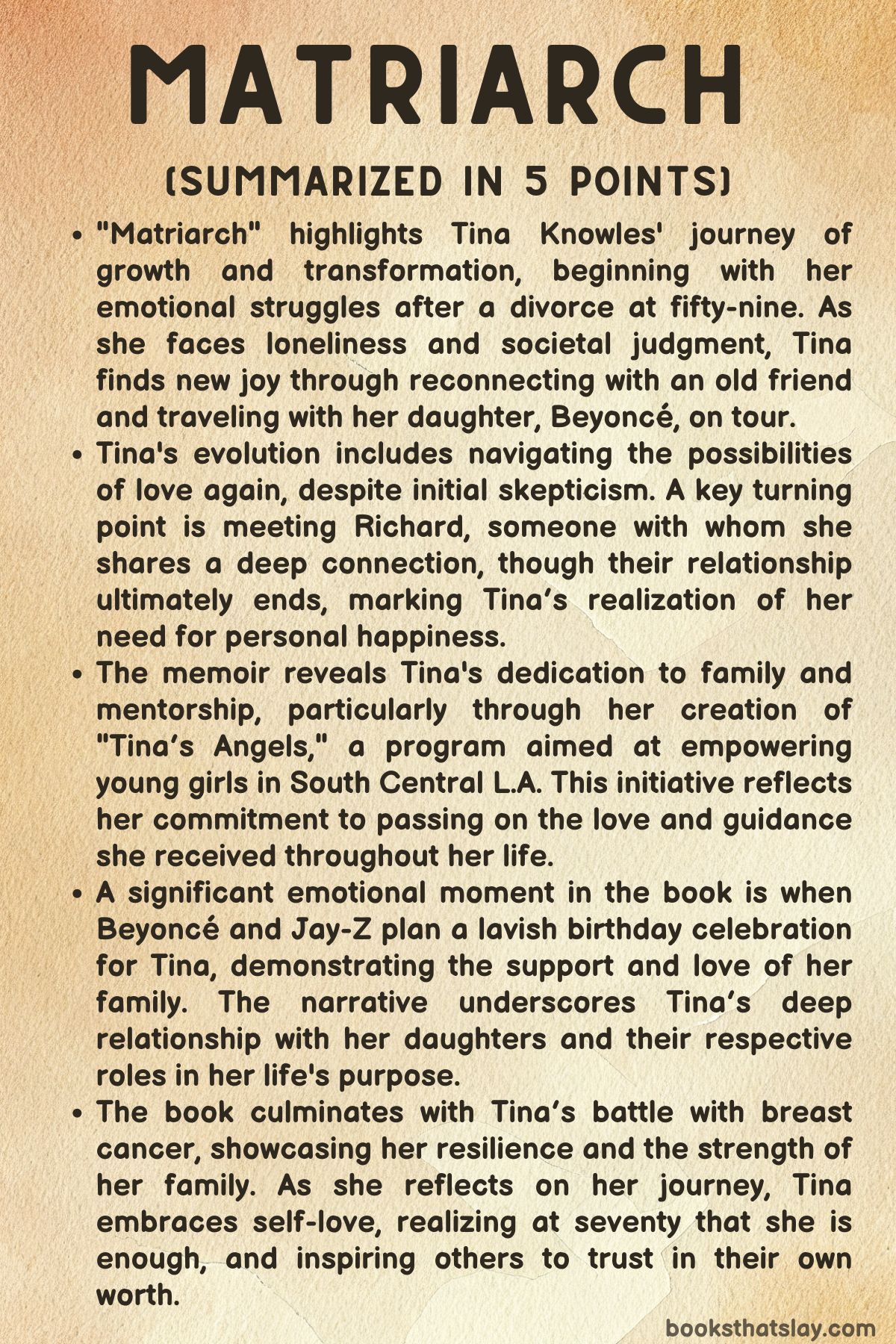 Matriarch by Tina Knowles Summary