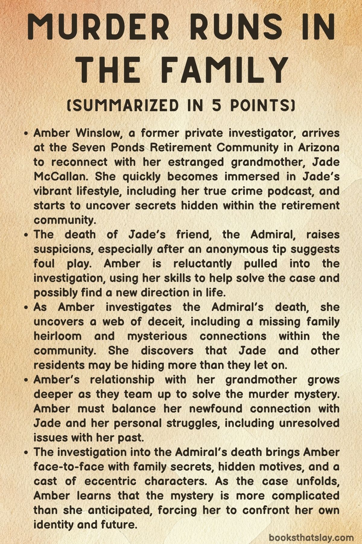 Murder Runs in the Family Summary