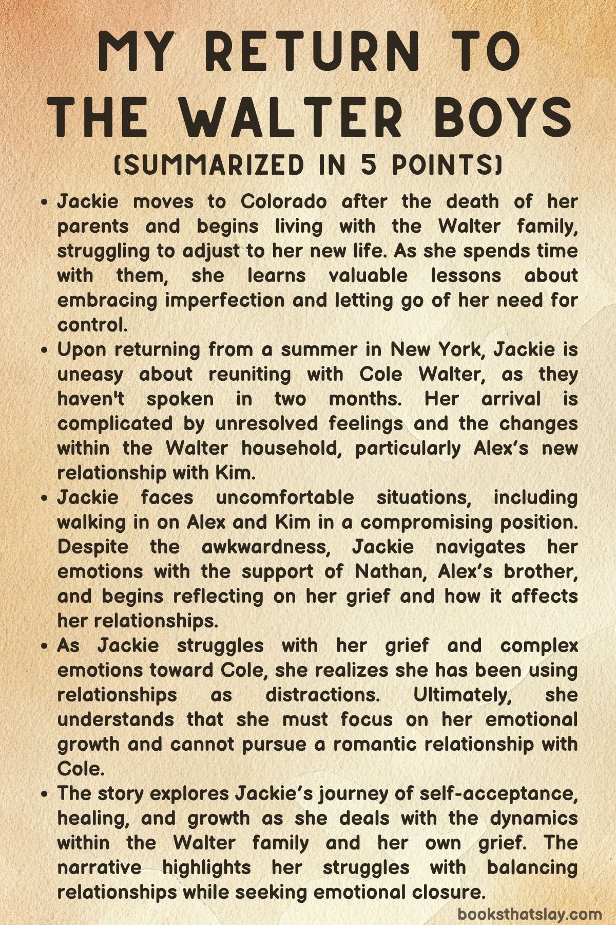 My Return To the Walter Boys Summary