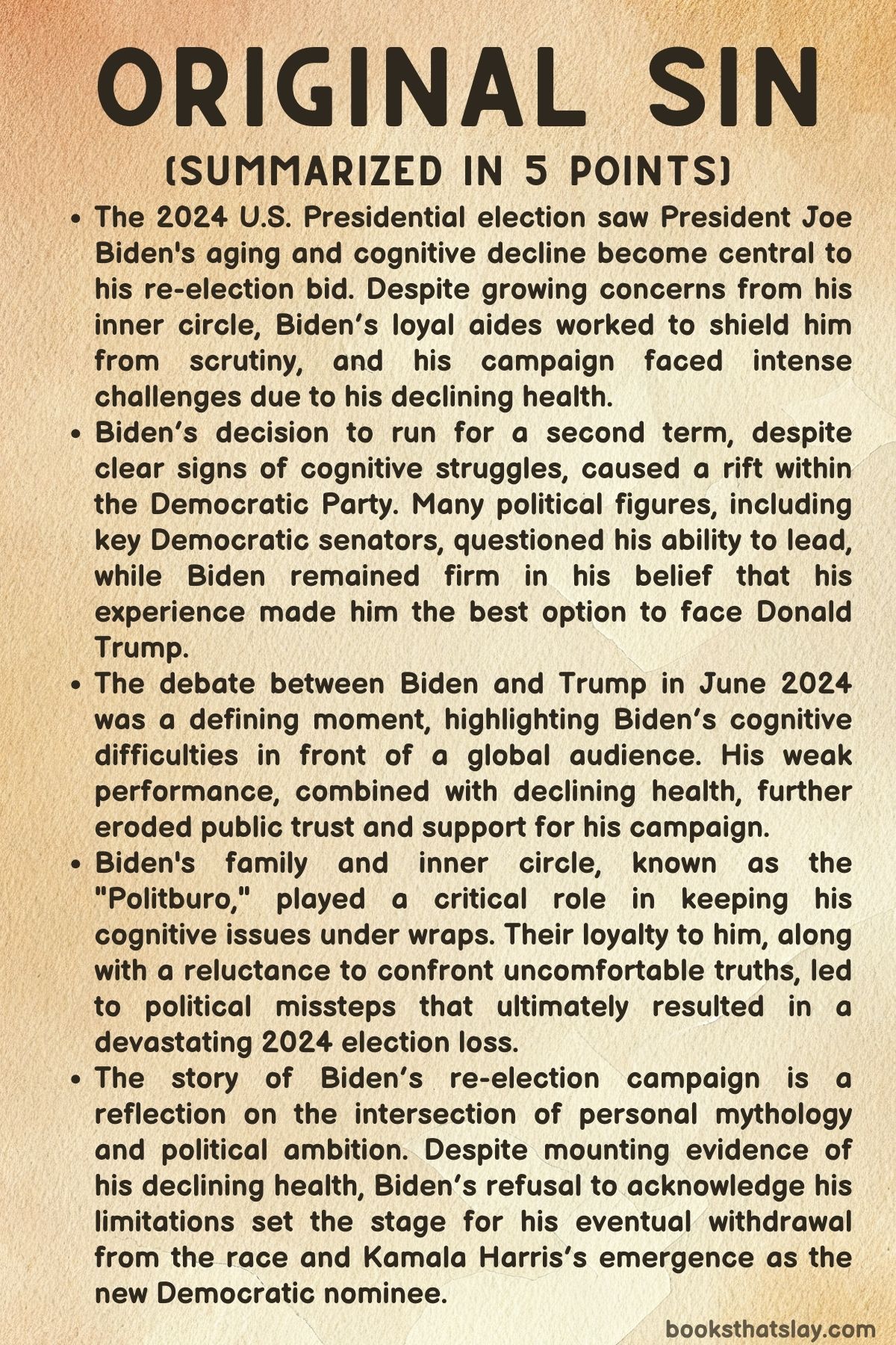 Original Sin by Jake Tapper and Alex Thompson Summary
