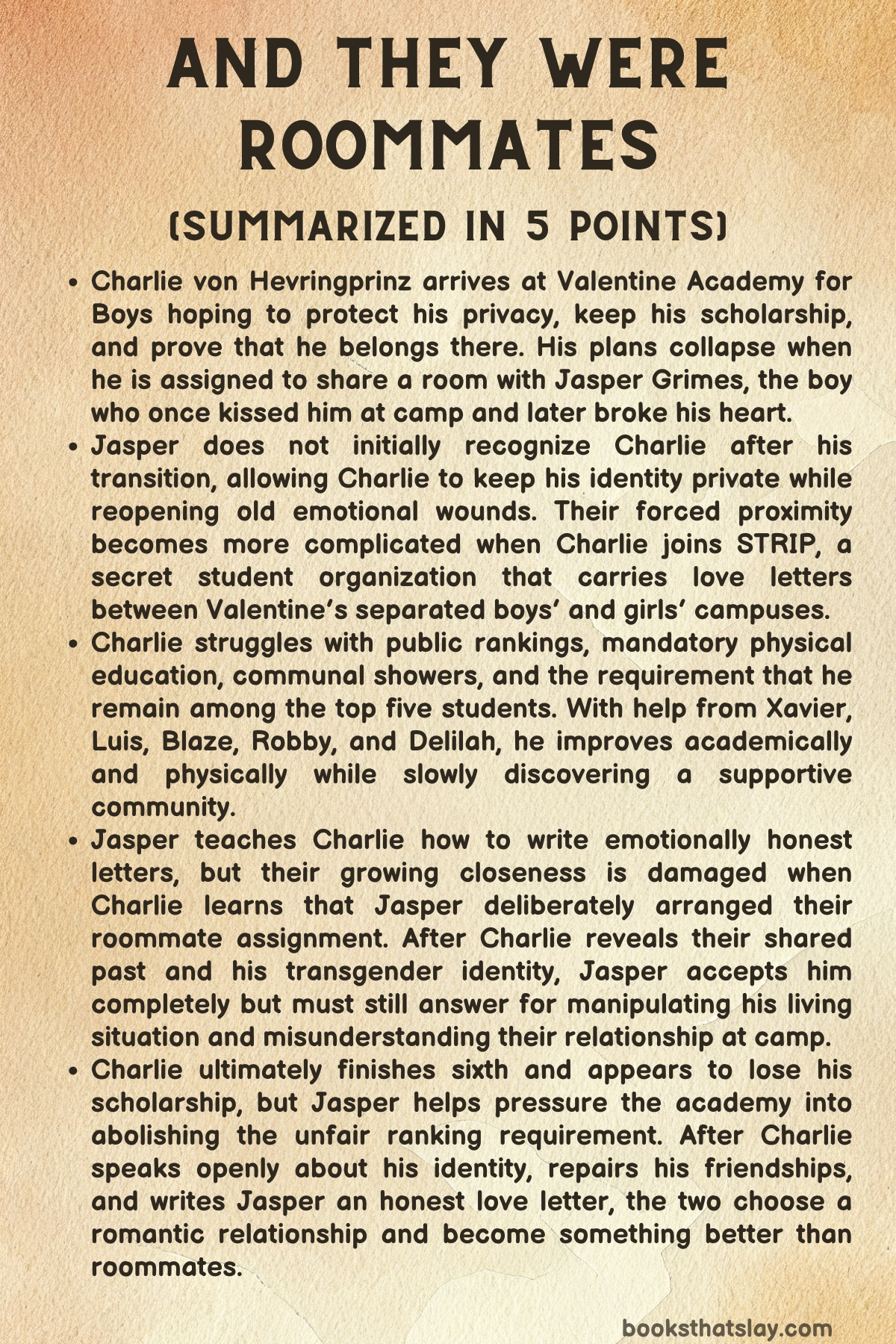 and they were roommates summary
