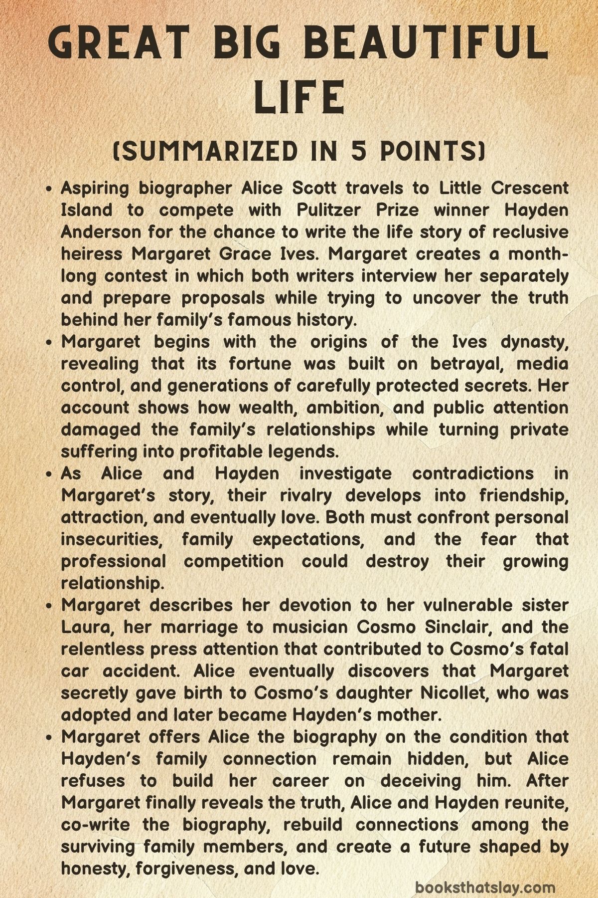 great big beautiful life summary