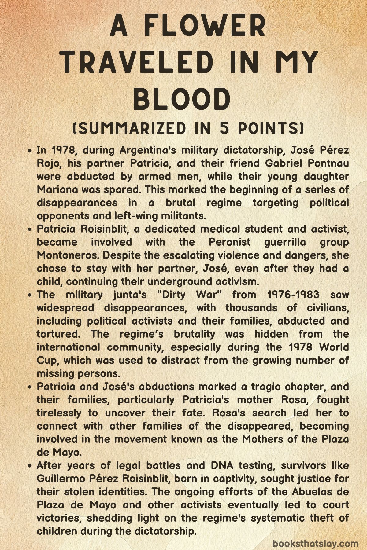 A Flower Traveled in My Blood Summary and Analysis