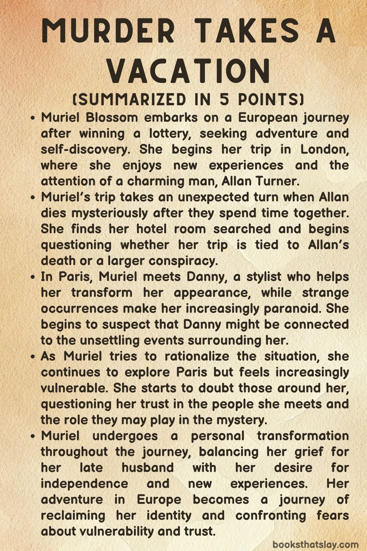 Murder Takes a Vacation Summary