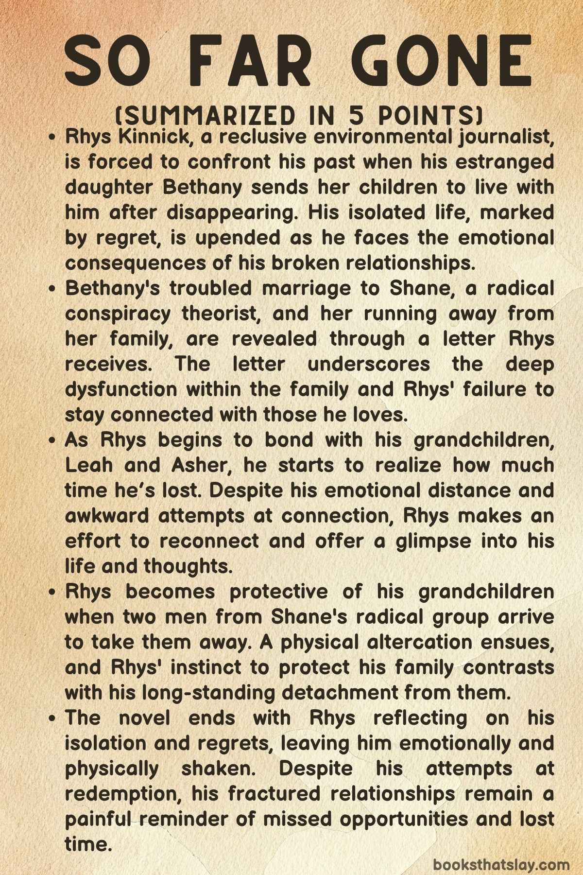 So Far Gone by Jess Walter Summary