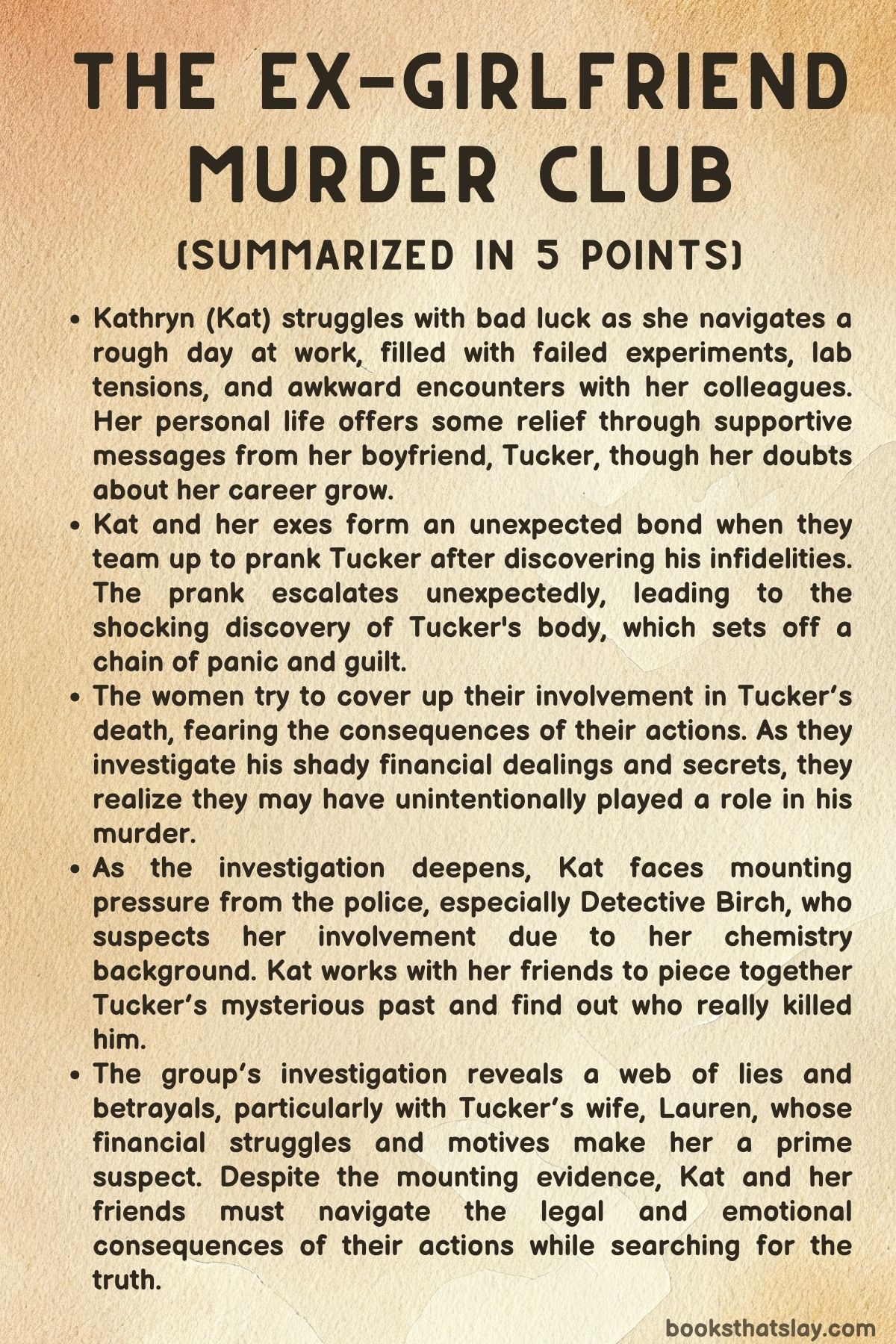 The Ex-Girlfriend Murder Club Summary